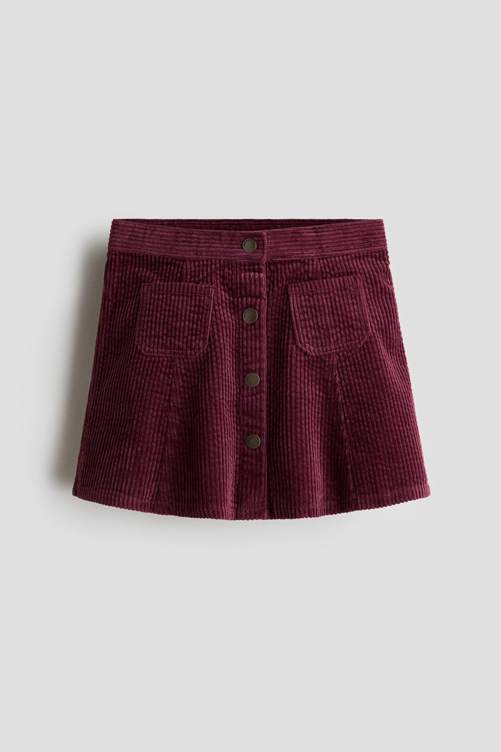 H & M - Corduroy A-linerok - Donkerrood