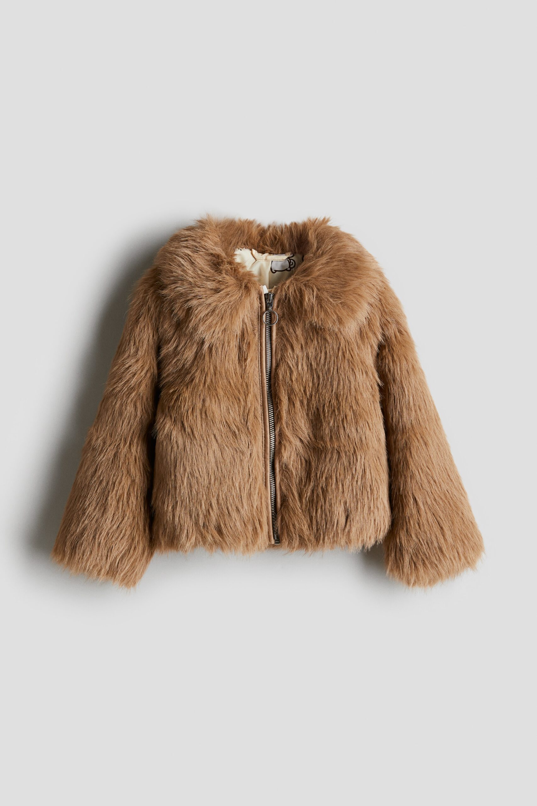 H & M - Fluffy jas - Donkerbeige