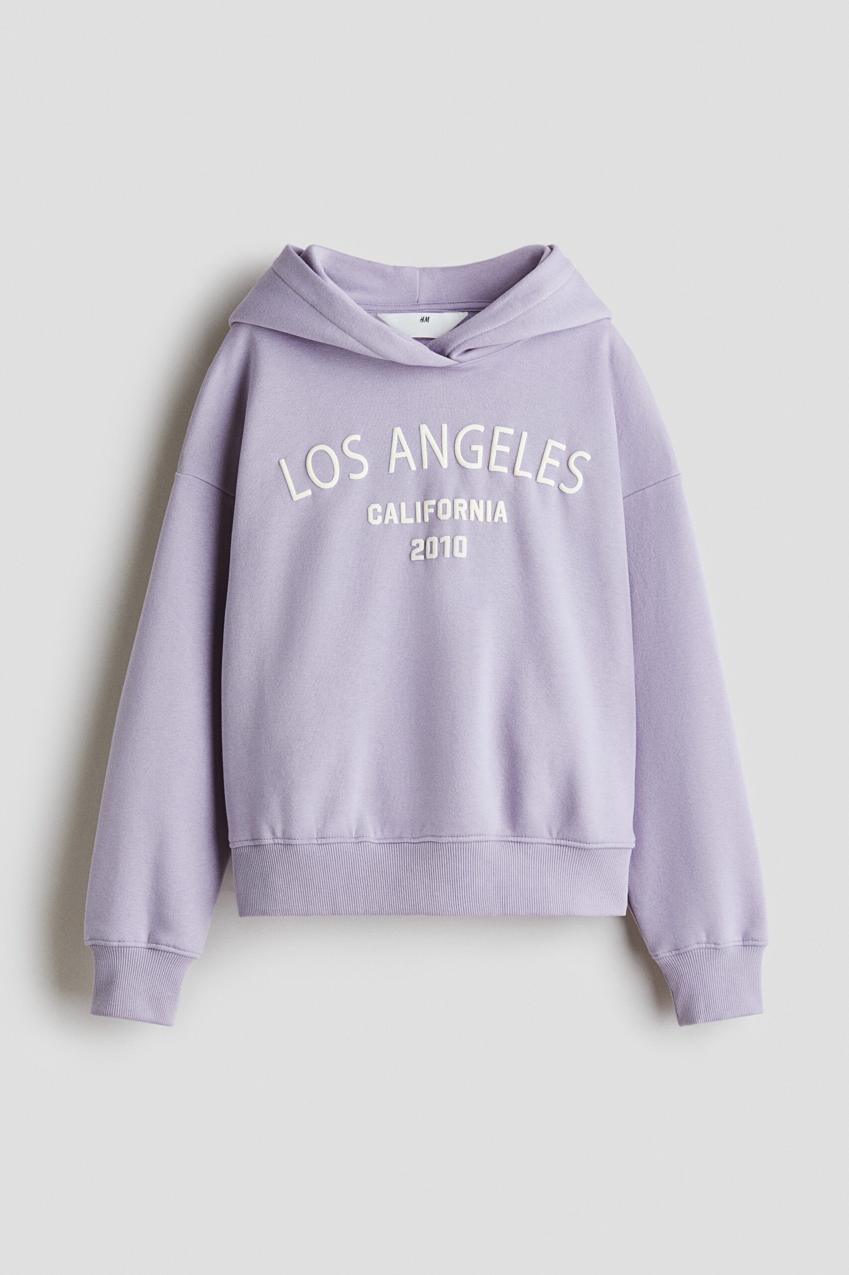 H & M - Oversized capuchonsweater met motief - Lichtpaars/Los Angeles