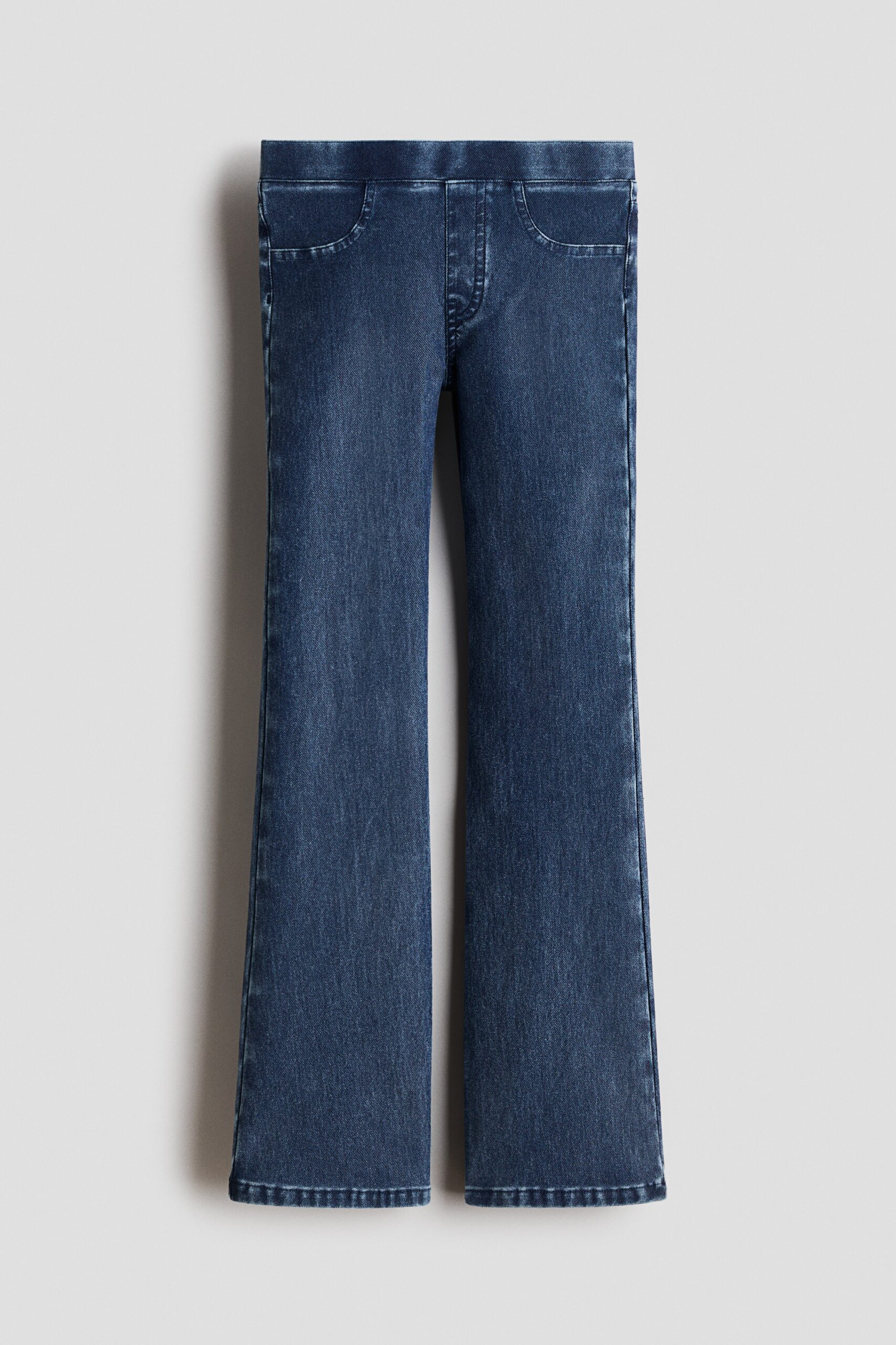 H & M - Flared jegging met denimlook - Donker Denimblauw