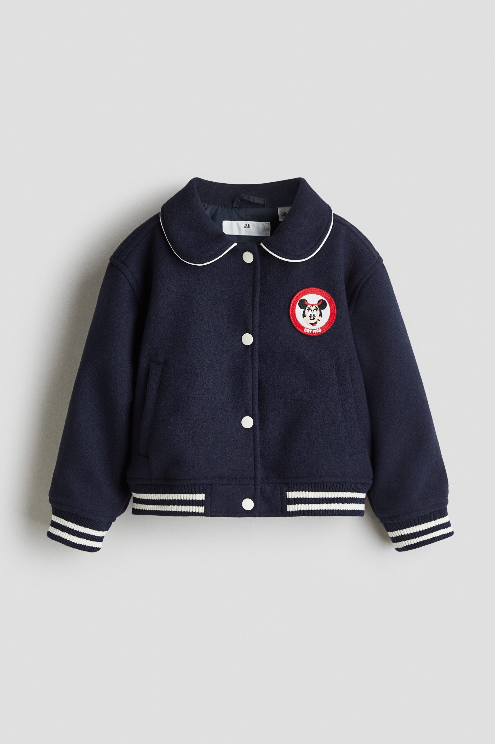 H & M - Gevilt baseballjack - Marineblauw/Minnie Mouse