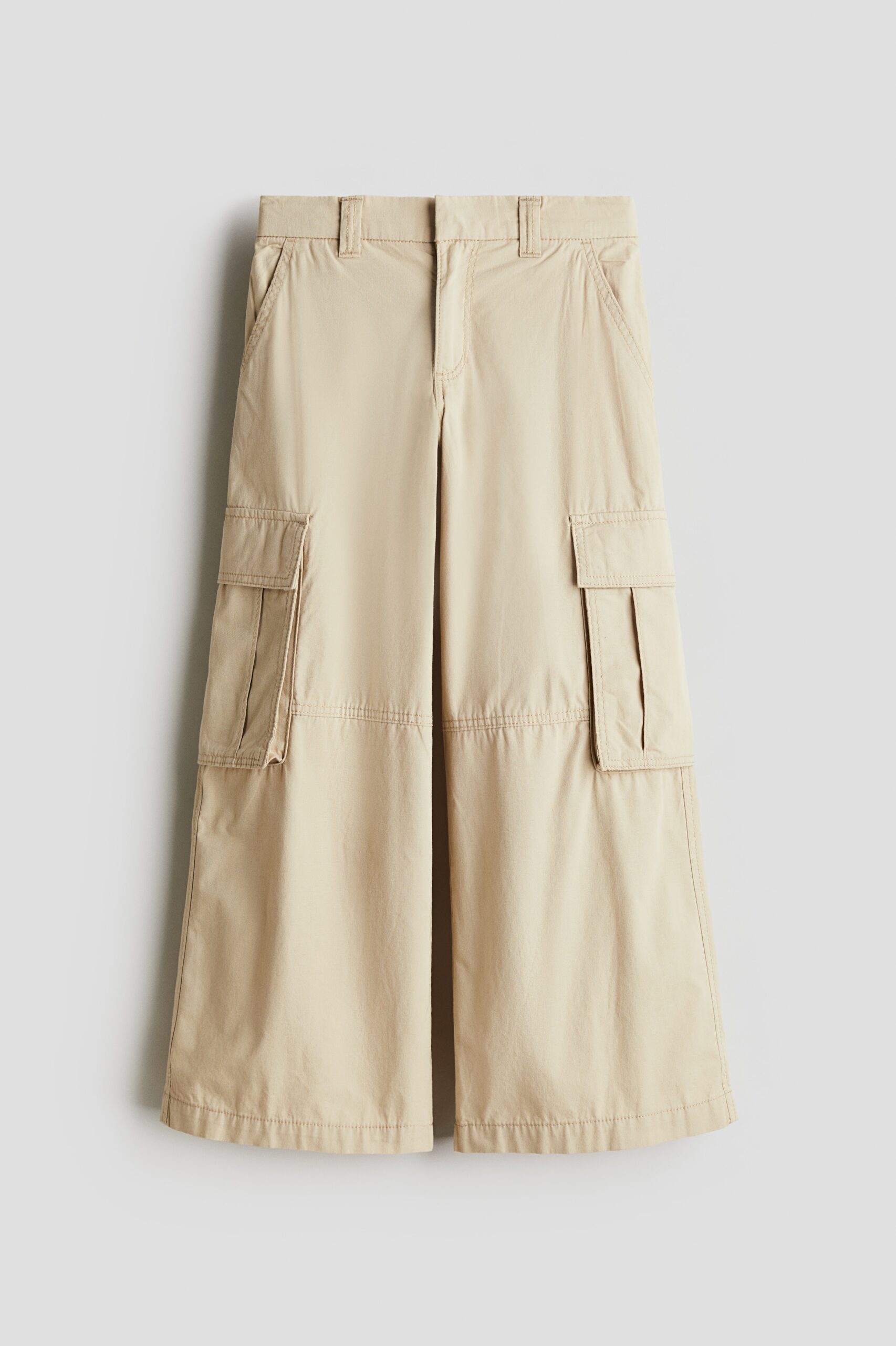 H & M - Wijde utilitybroek - Lichtbeige