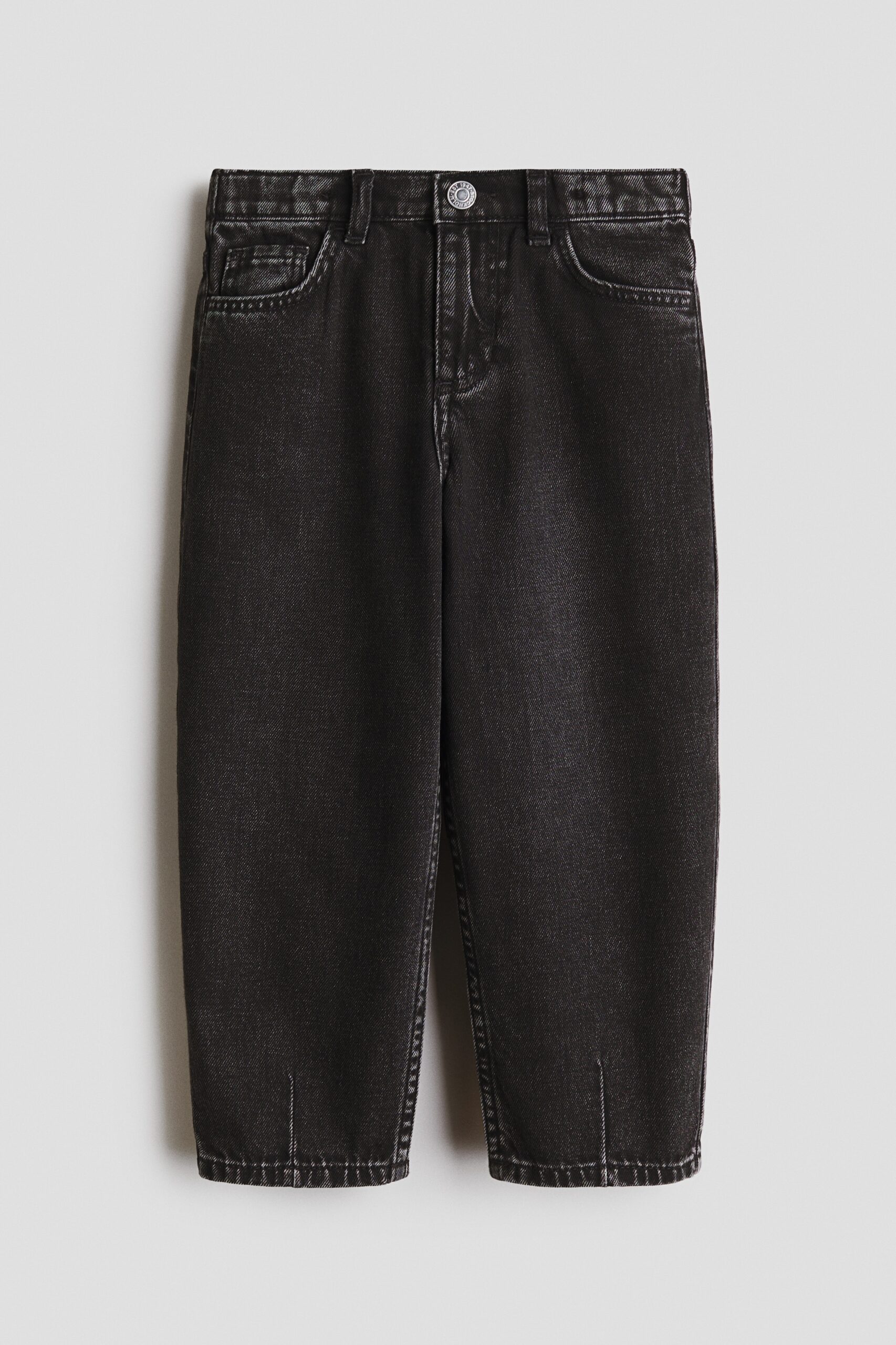 H & M - Loose Fit Barrel Jeans - Zwart
