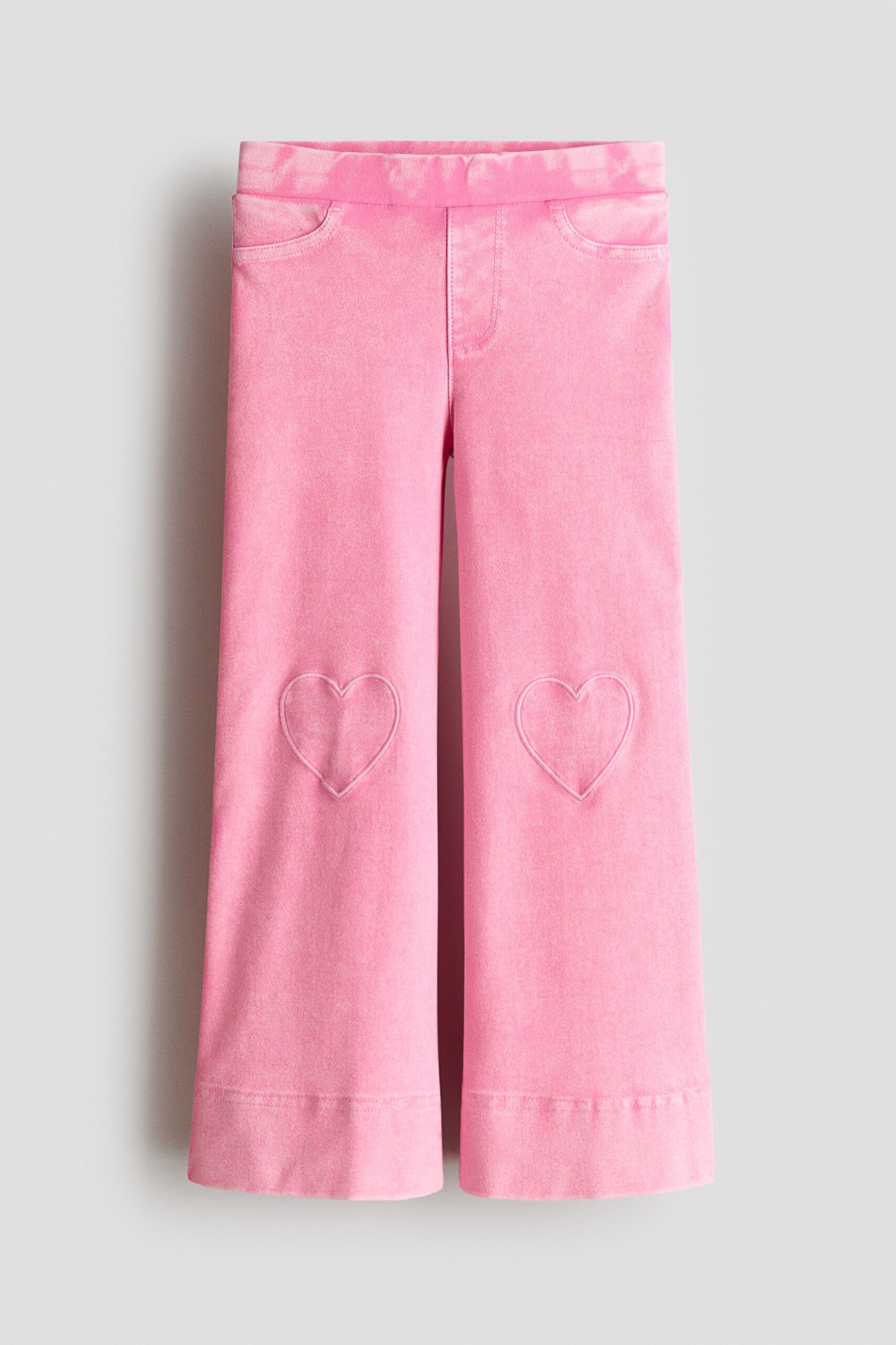 H & M - Wijde jegging met denimlook - Roze