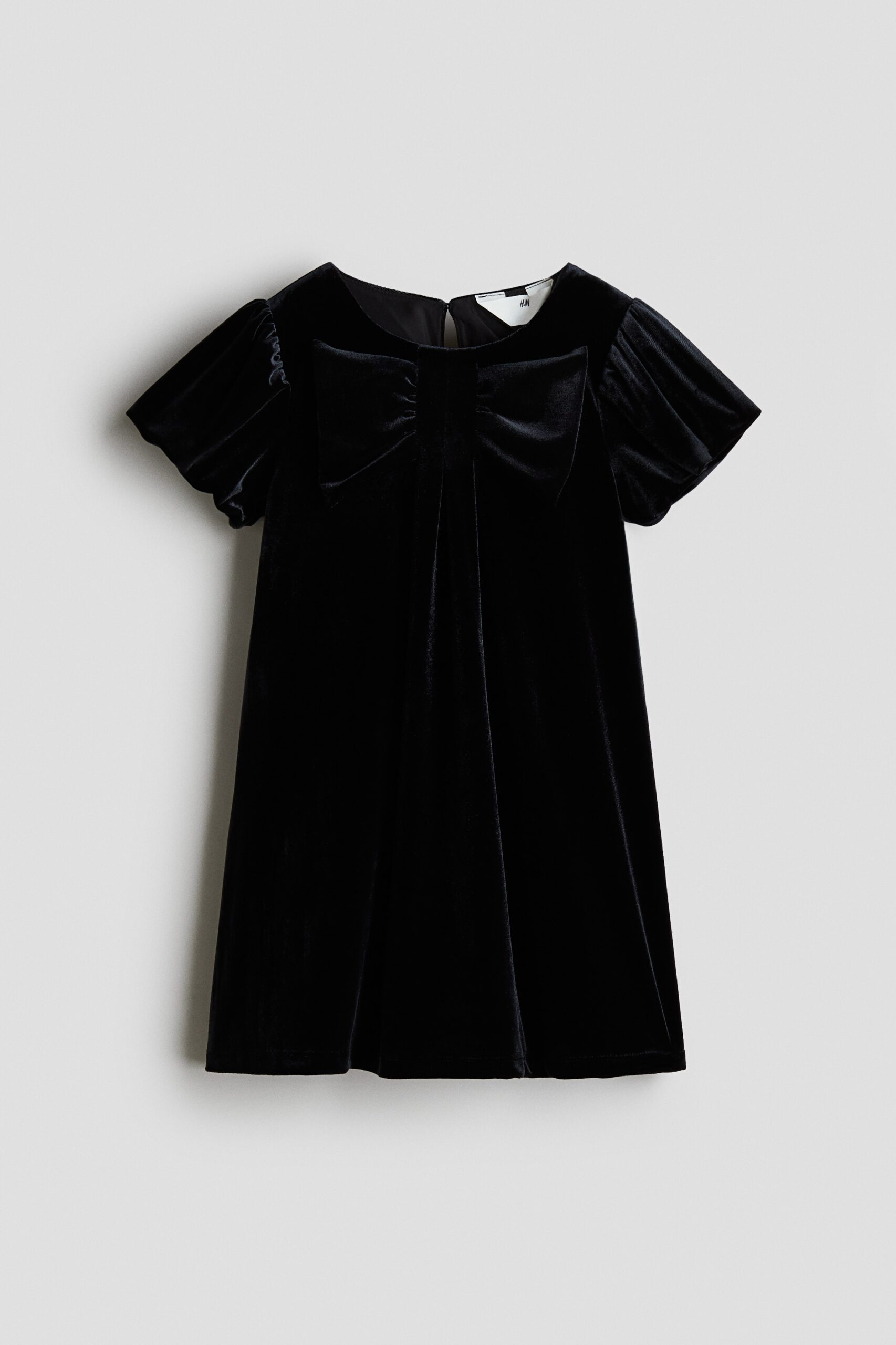 H & M - Fluwelen jurk - Zwart