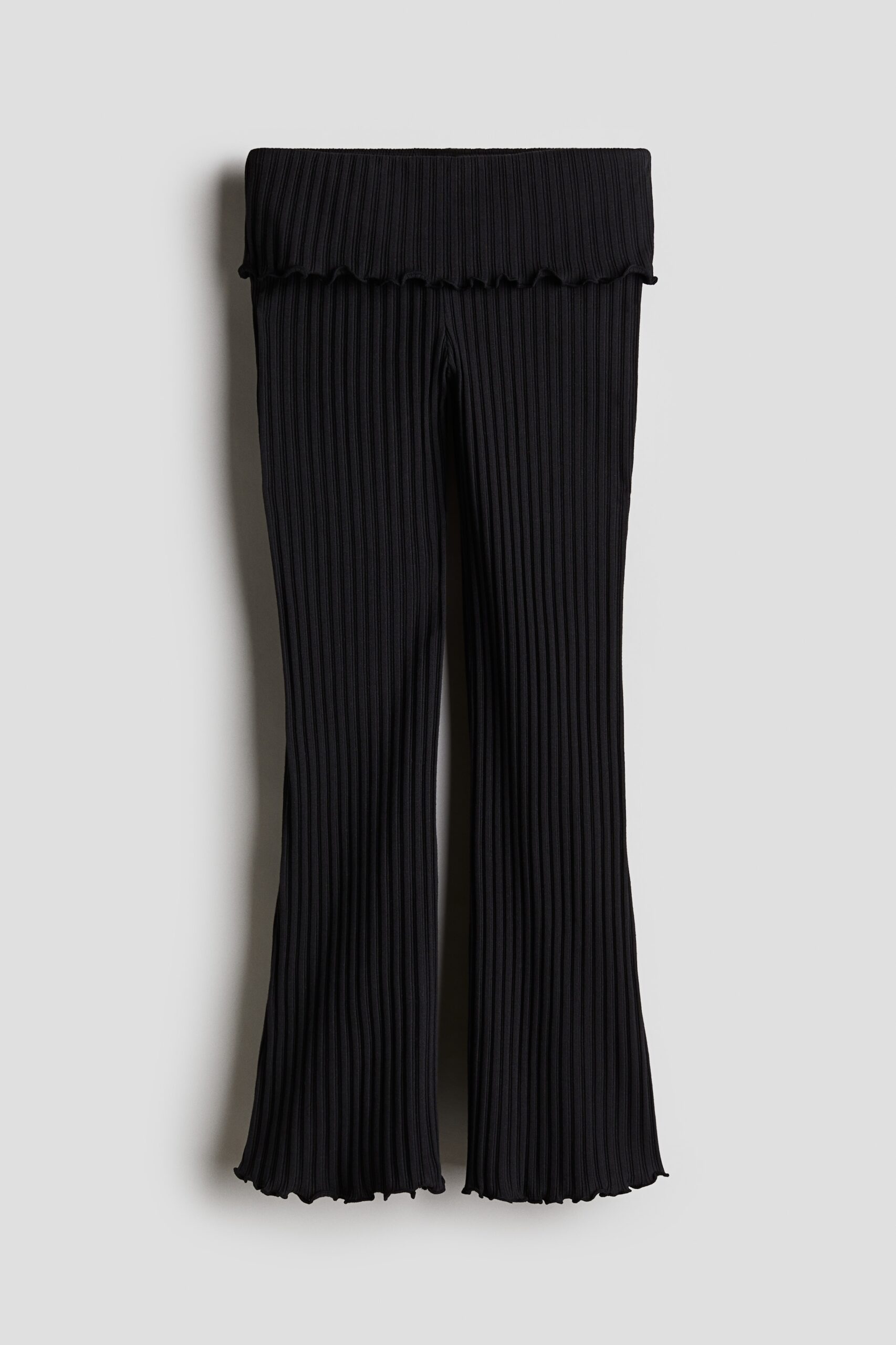 H & M - Flared broek van tricot - Zwart