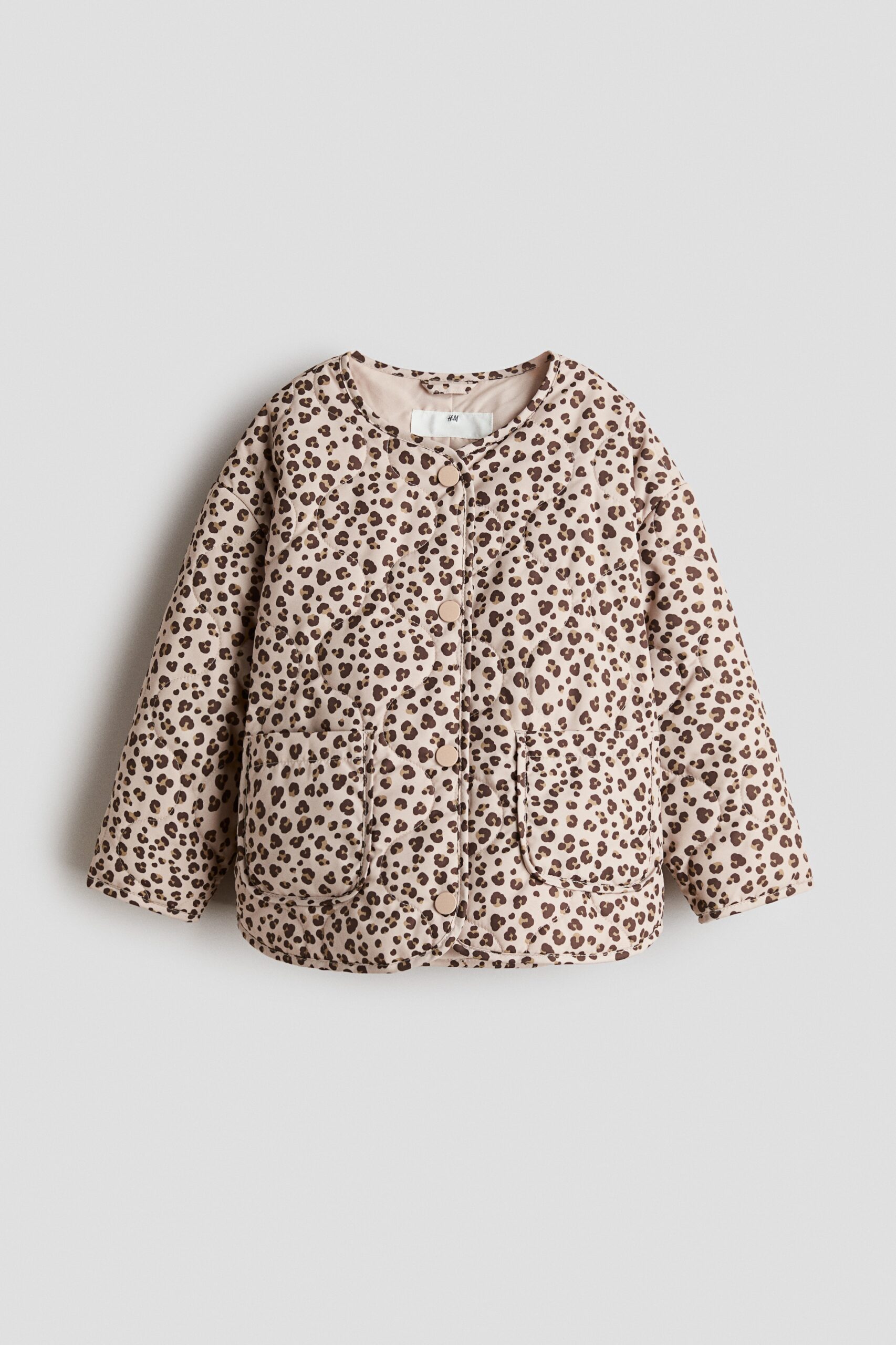 H & M - Doorgestikt jack - Beige/Luipaarddessin