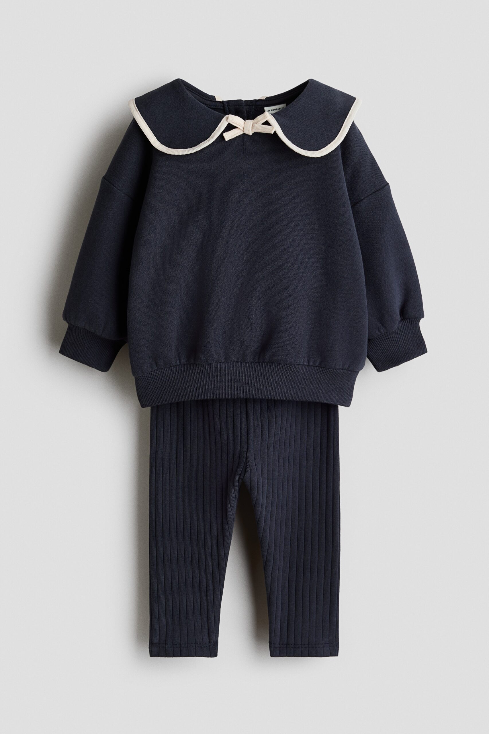 H & M - Tweedelige set - Sweater en legging - Marineblauw
