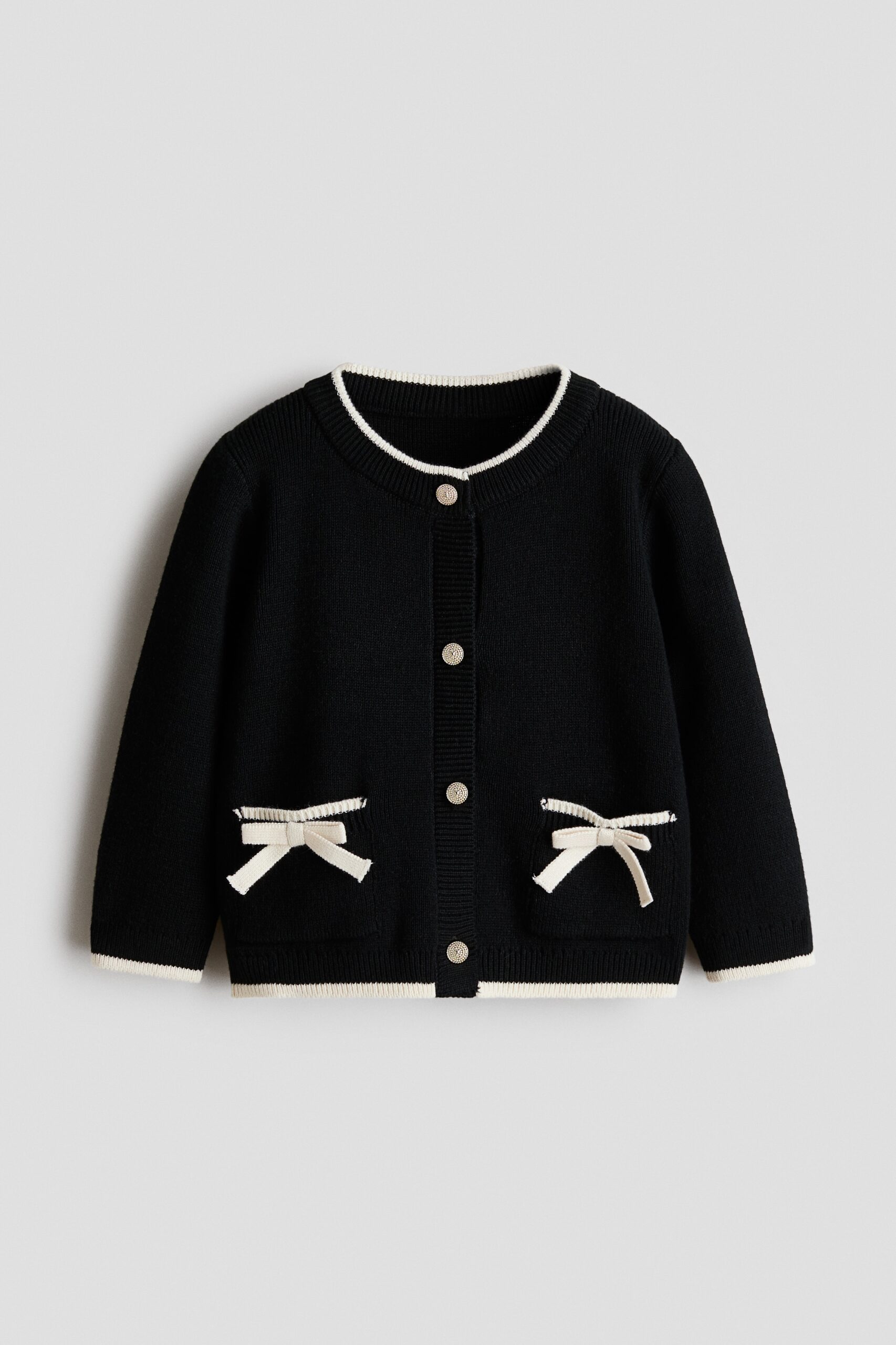 H & M - Fijngebreid vest - Zwart