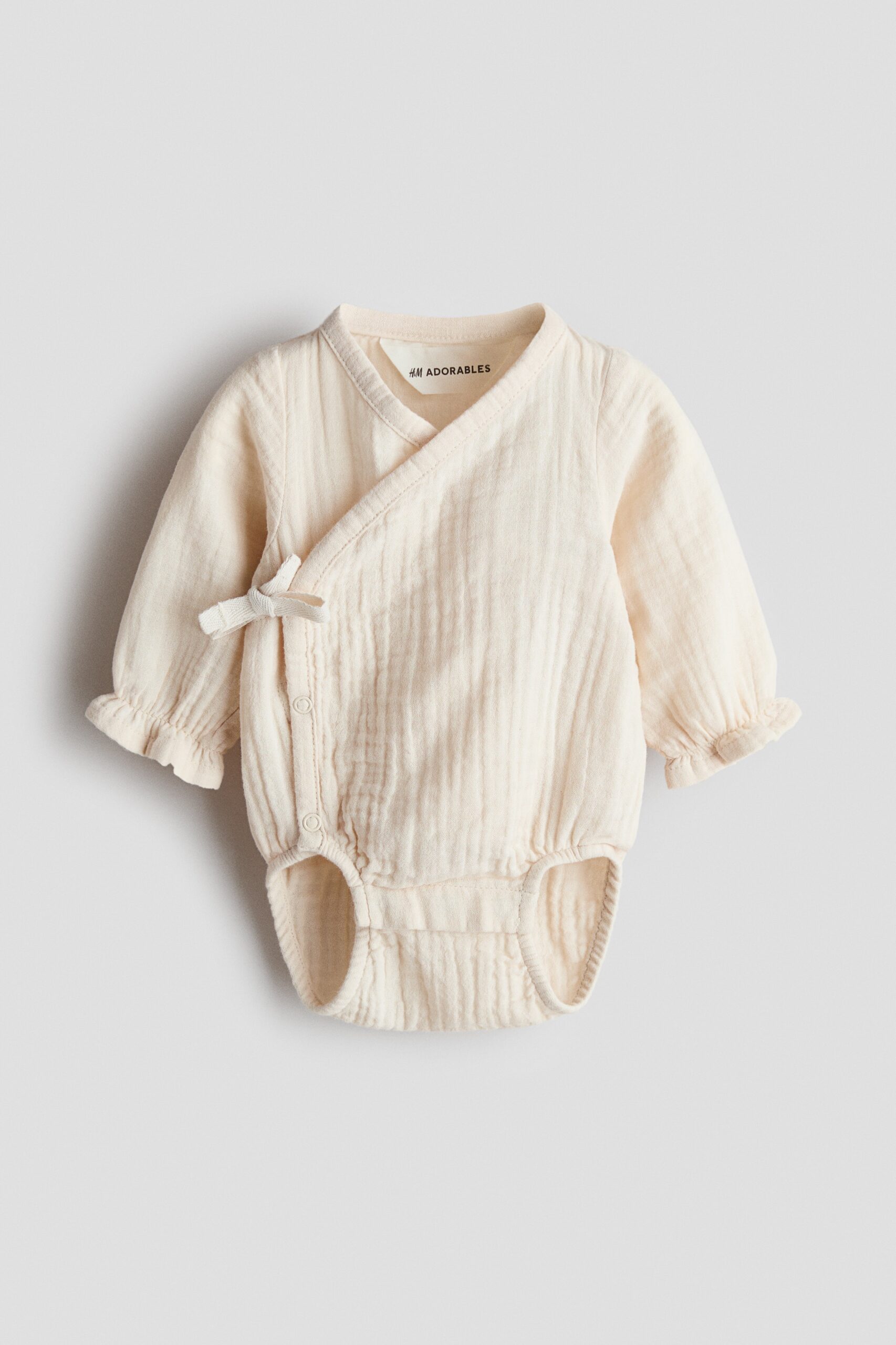 H & M - Boxpakje van katoenen mousseline - Lichtbeige