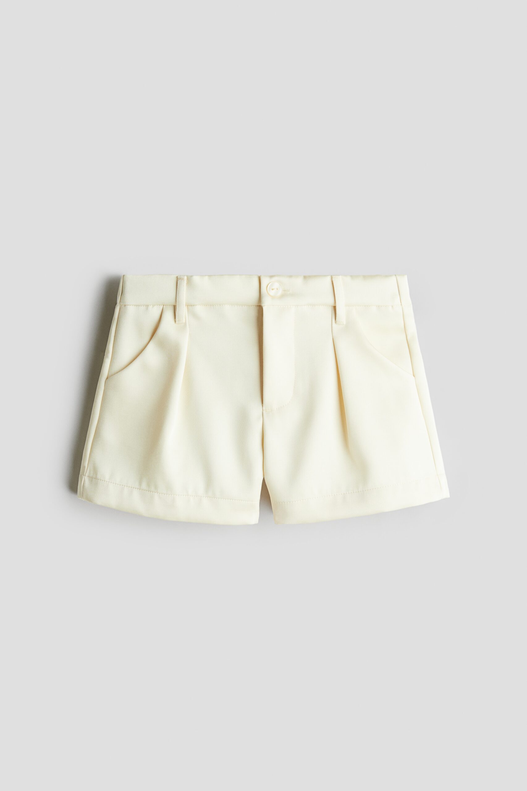 H & M - Bandplooishort - Lichtgeel