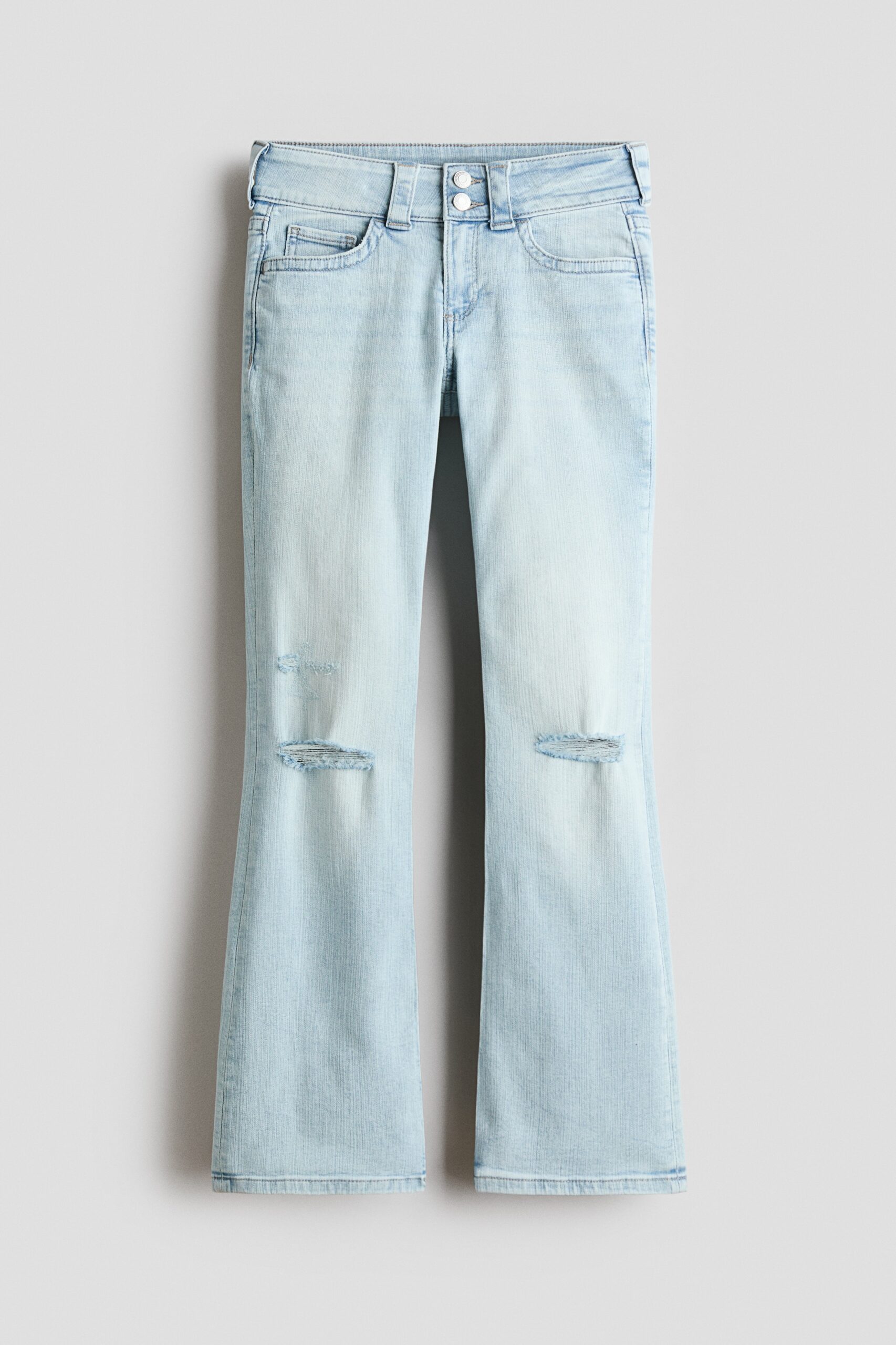 H & M - Bootcut Leg Low Jeans - Licht Denimblauw