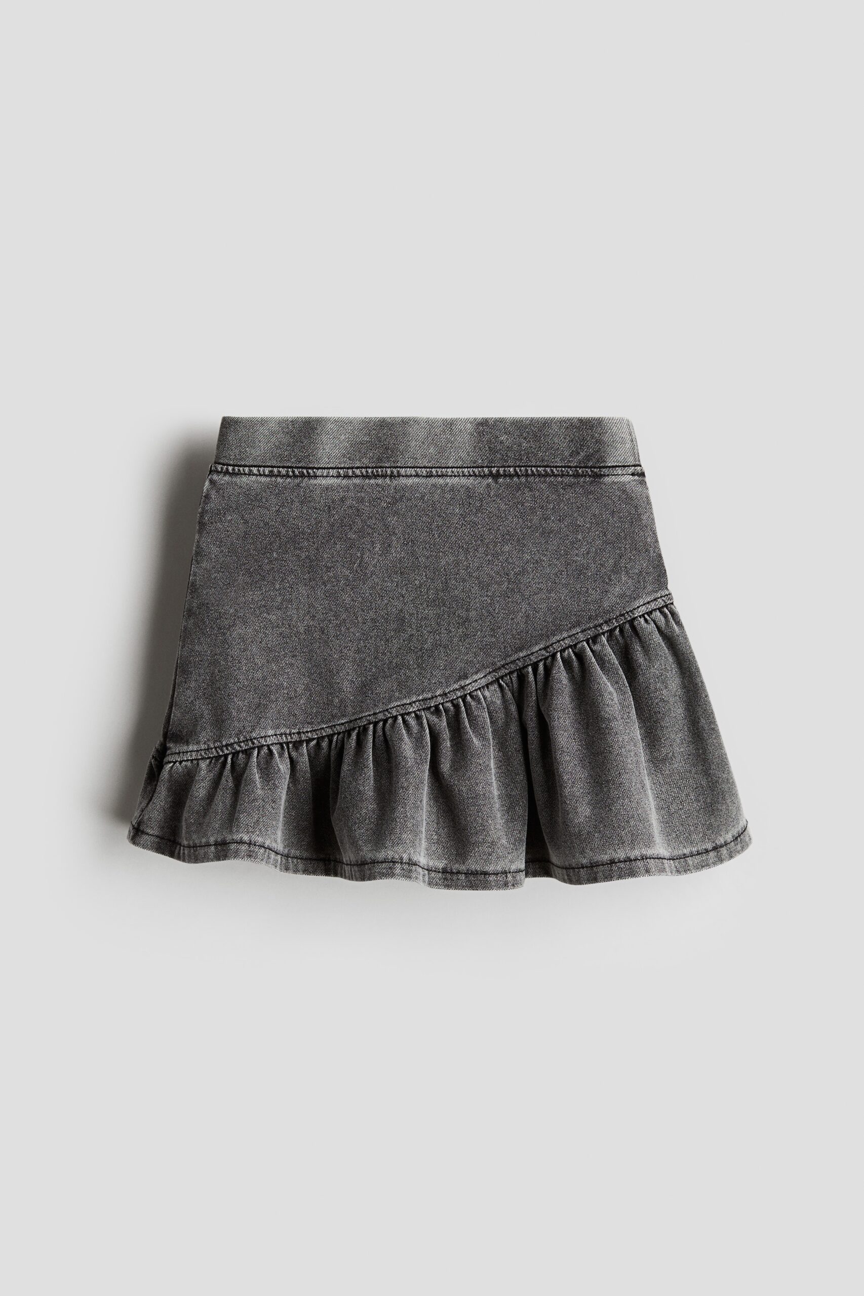 H & M - Volantrok met denimlook - Denimgrijs