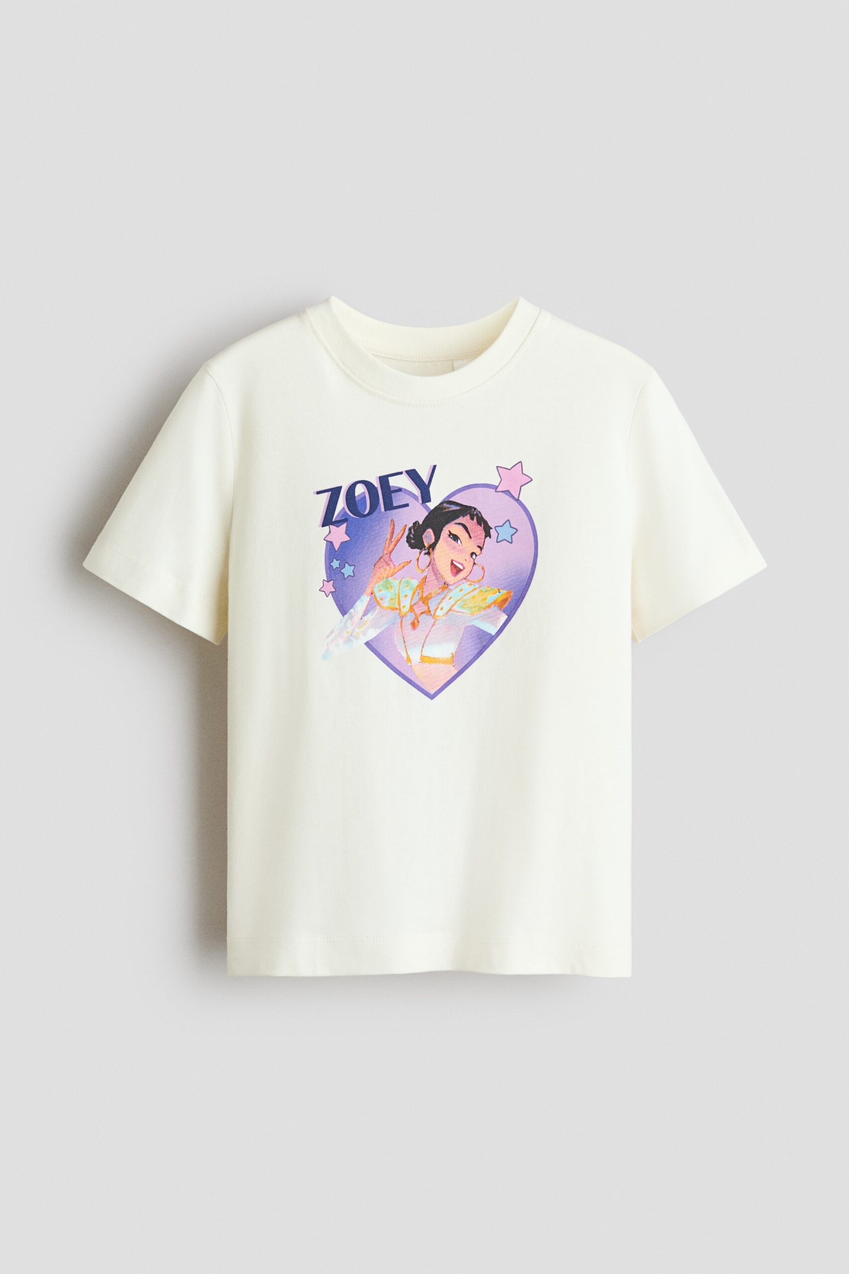 H & M - Katoenen T-shirt met geprint motief - Wit/Kpop Demon Hunters