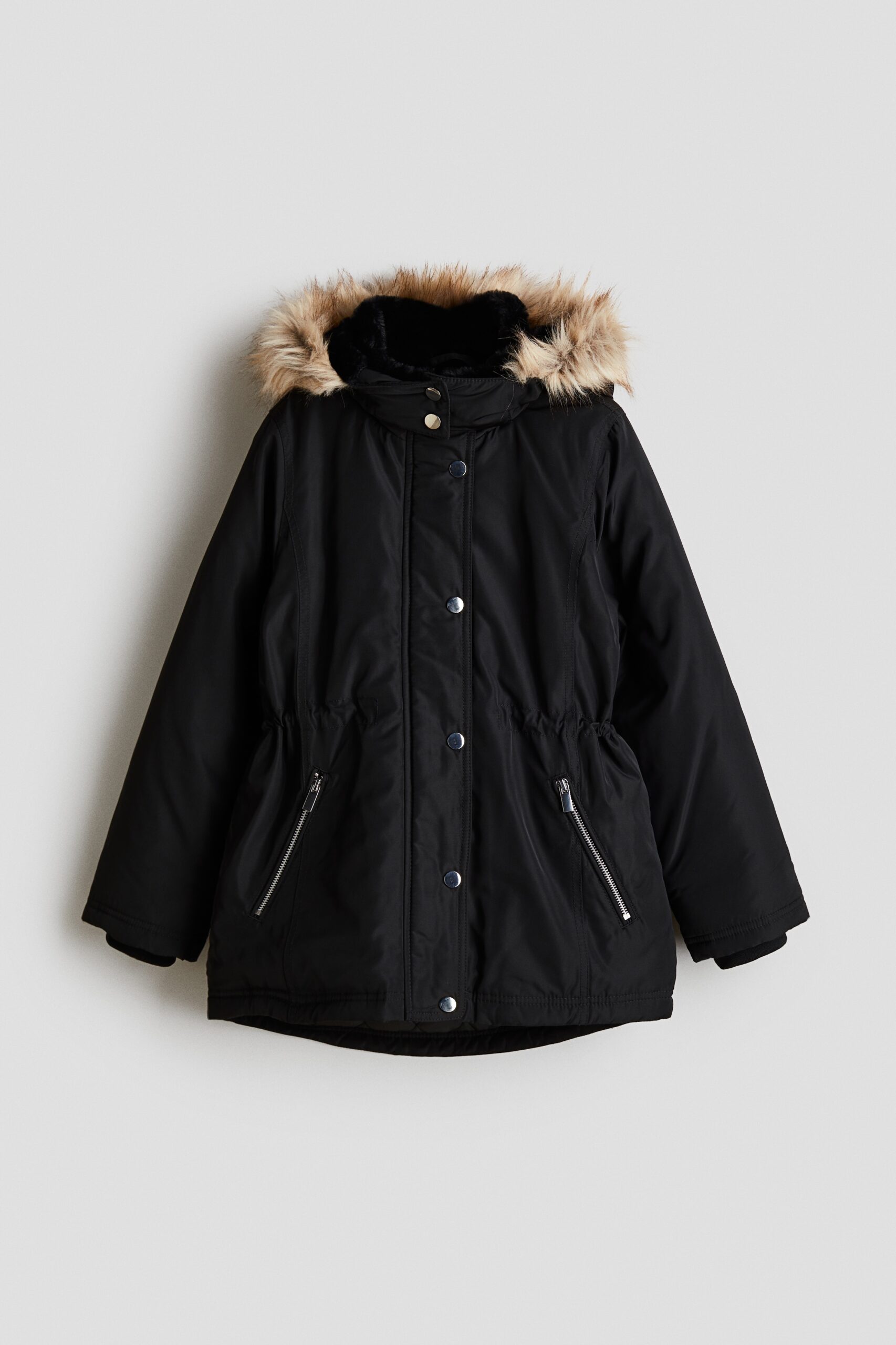 H & M - Gewatteerde parka - Zwart