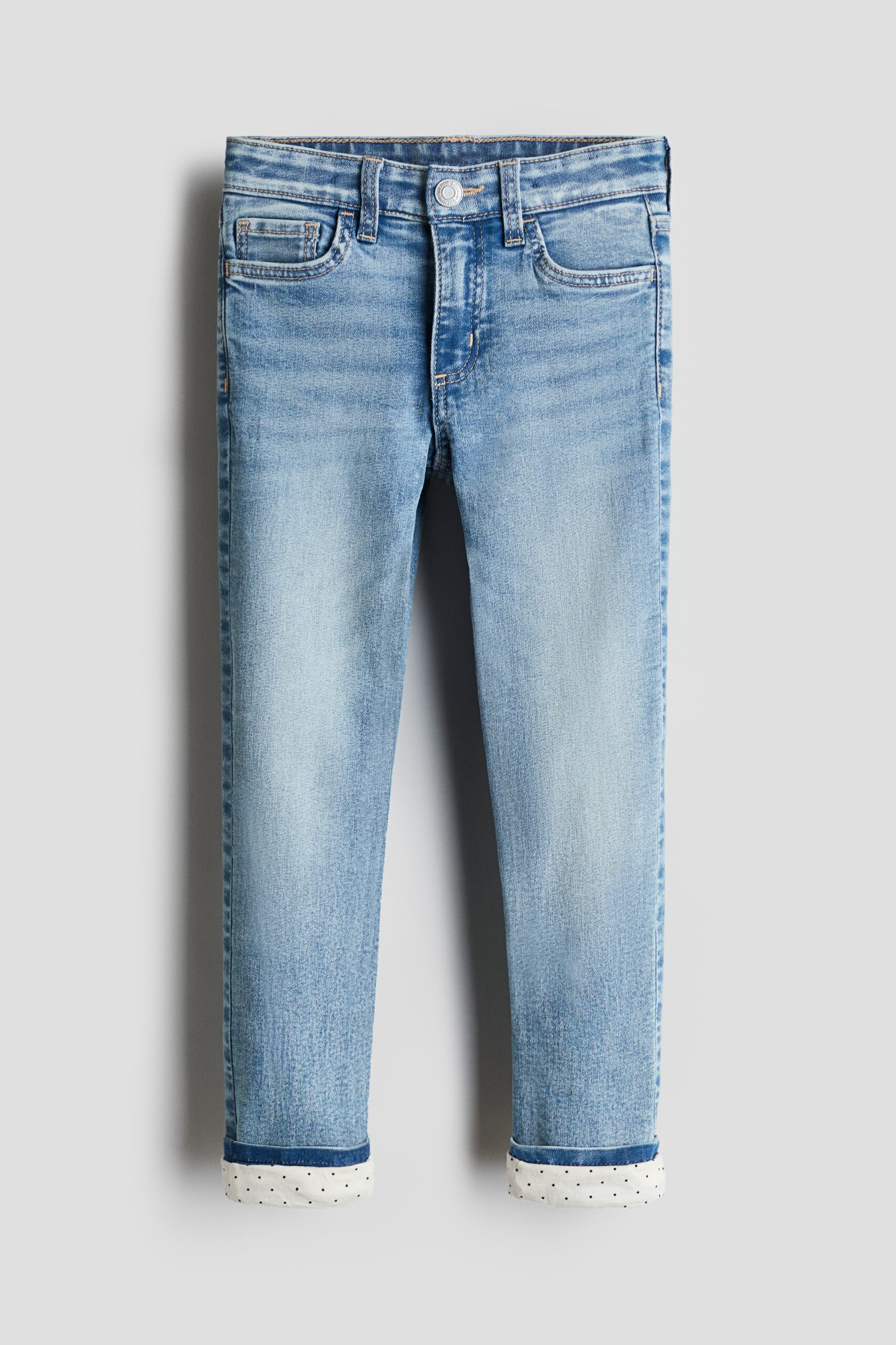 H & M - Skinny Fit Lined Jeans - Licht Denimblauw