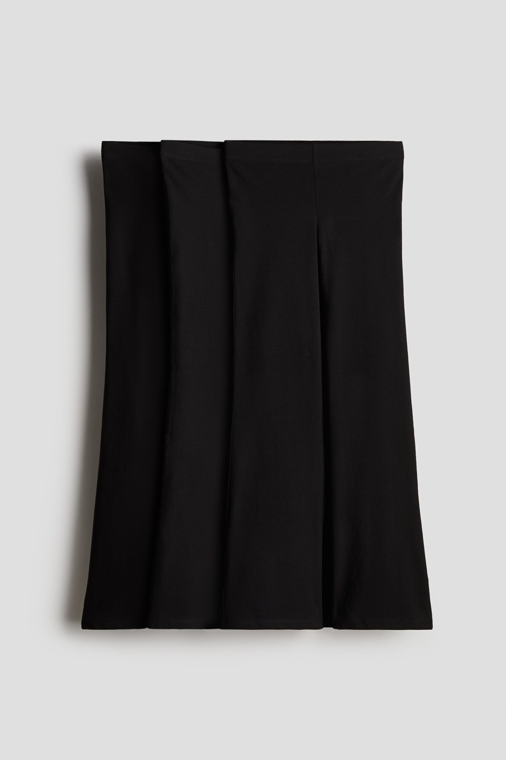 H & M - Set van 3 flared leggings van katoen - Zwart