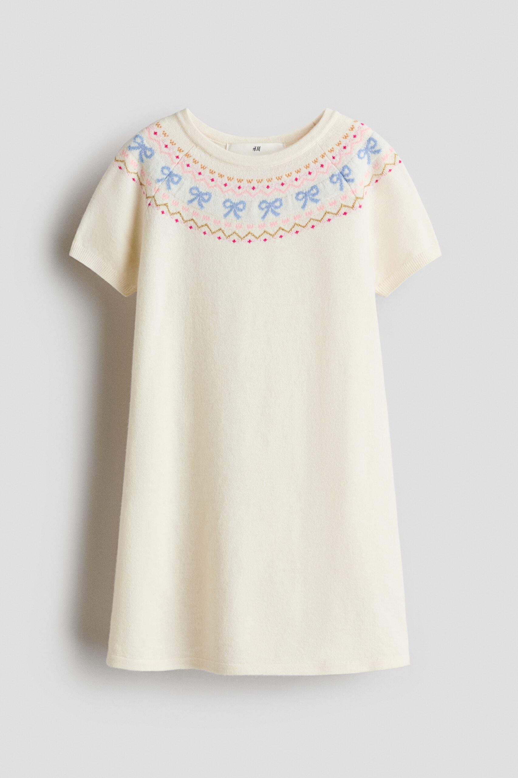 H & M - Gebreide trui-jurk - Roomwit