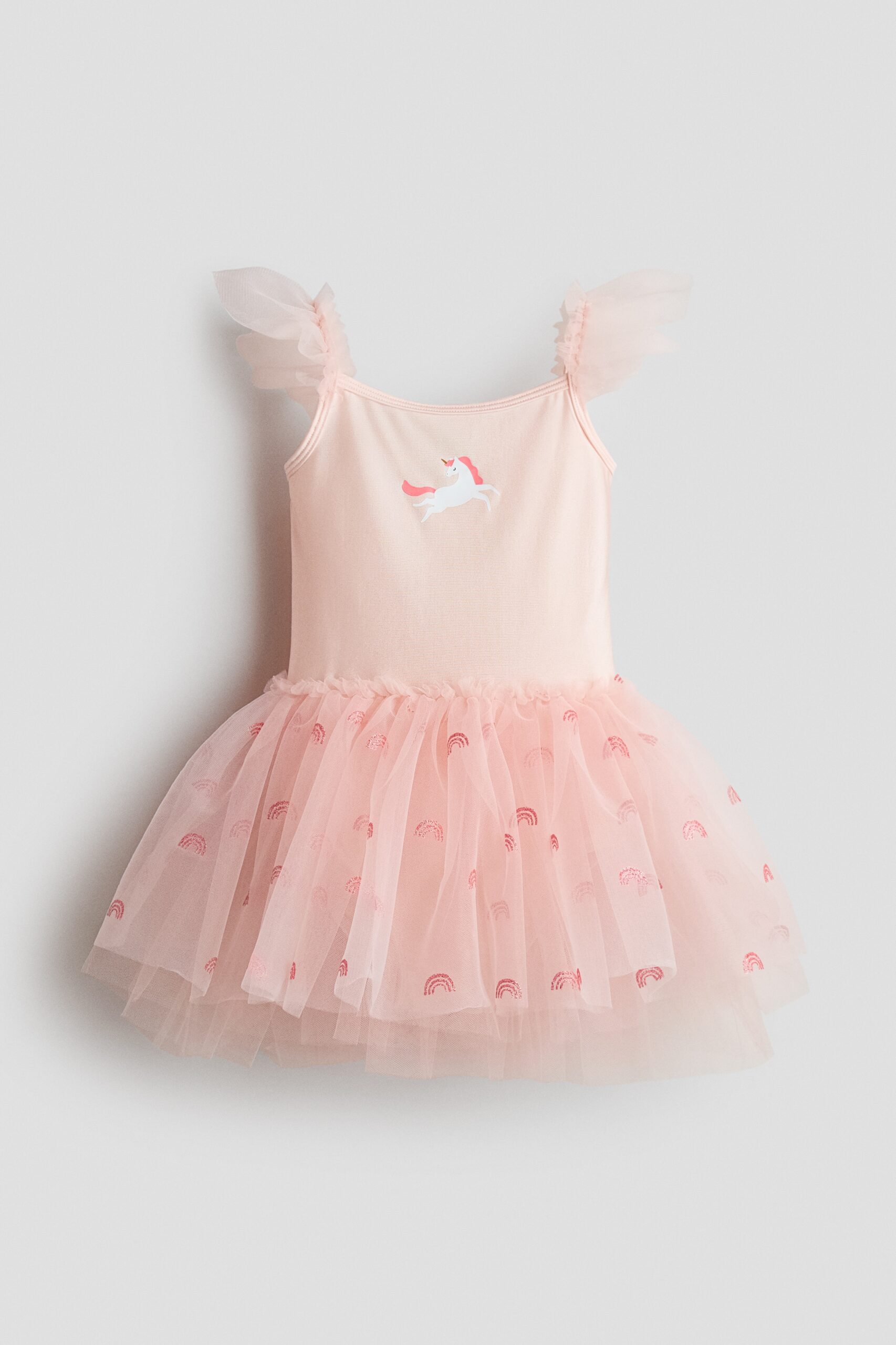 H & M - Danspakje met tulen rok - Lichtroze/Eenhoorn
