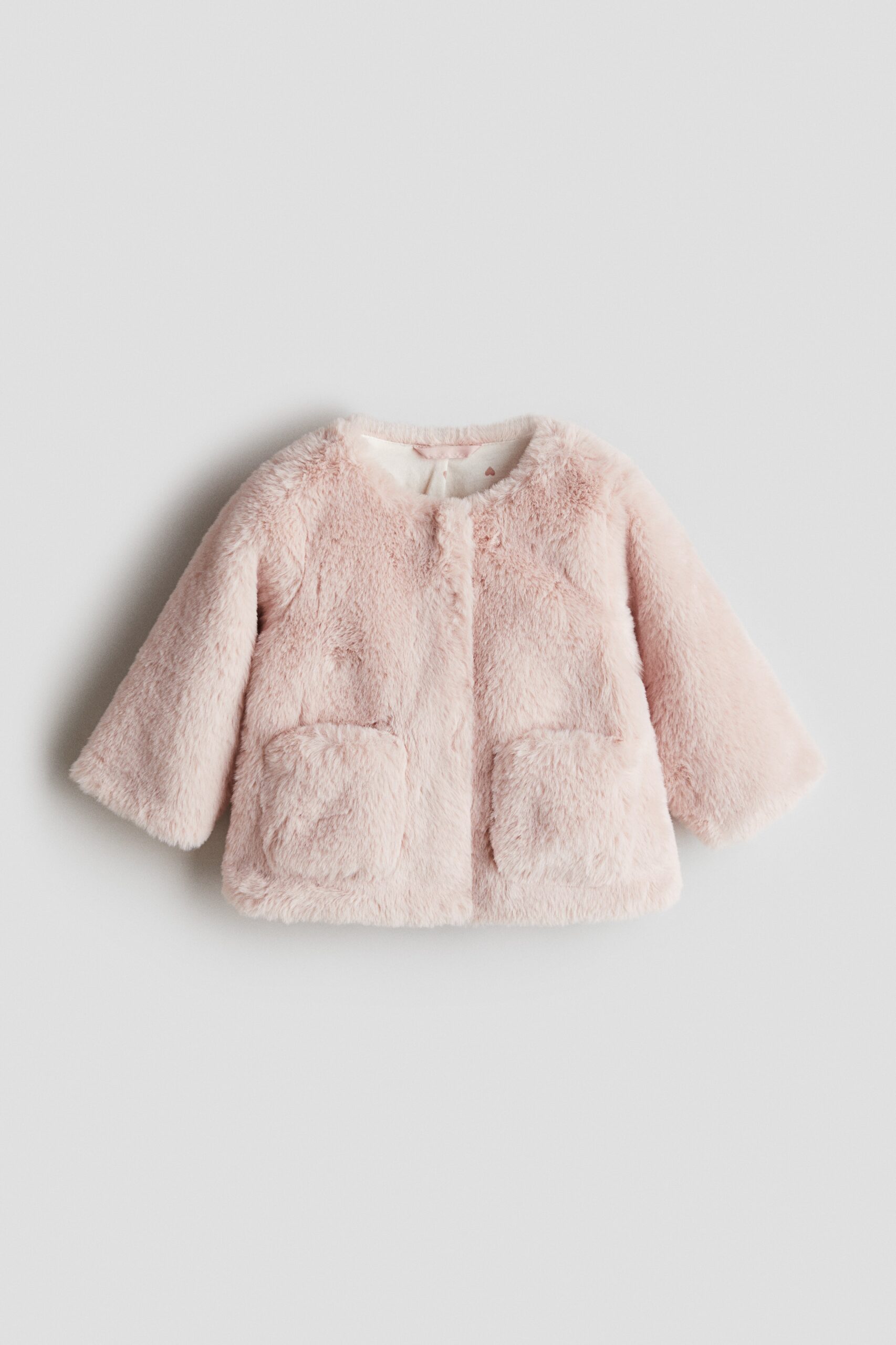 H & M - Fluffy jack - Lichtroze