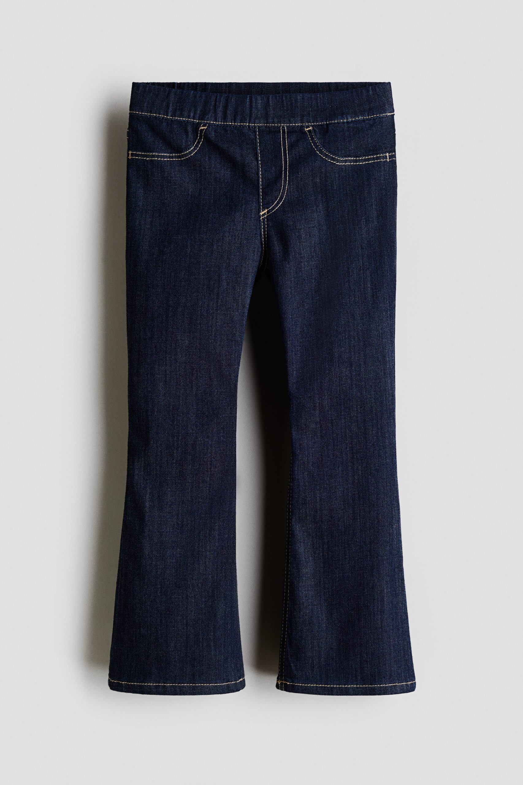 H & M - Superstretch Flared Leg Jeans - Donker Denimblauw