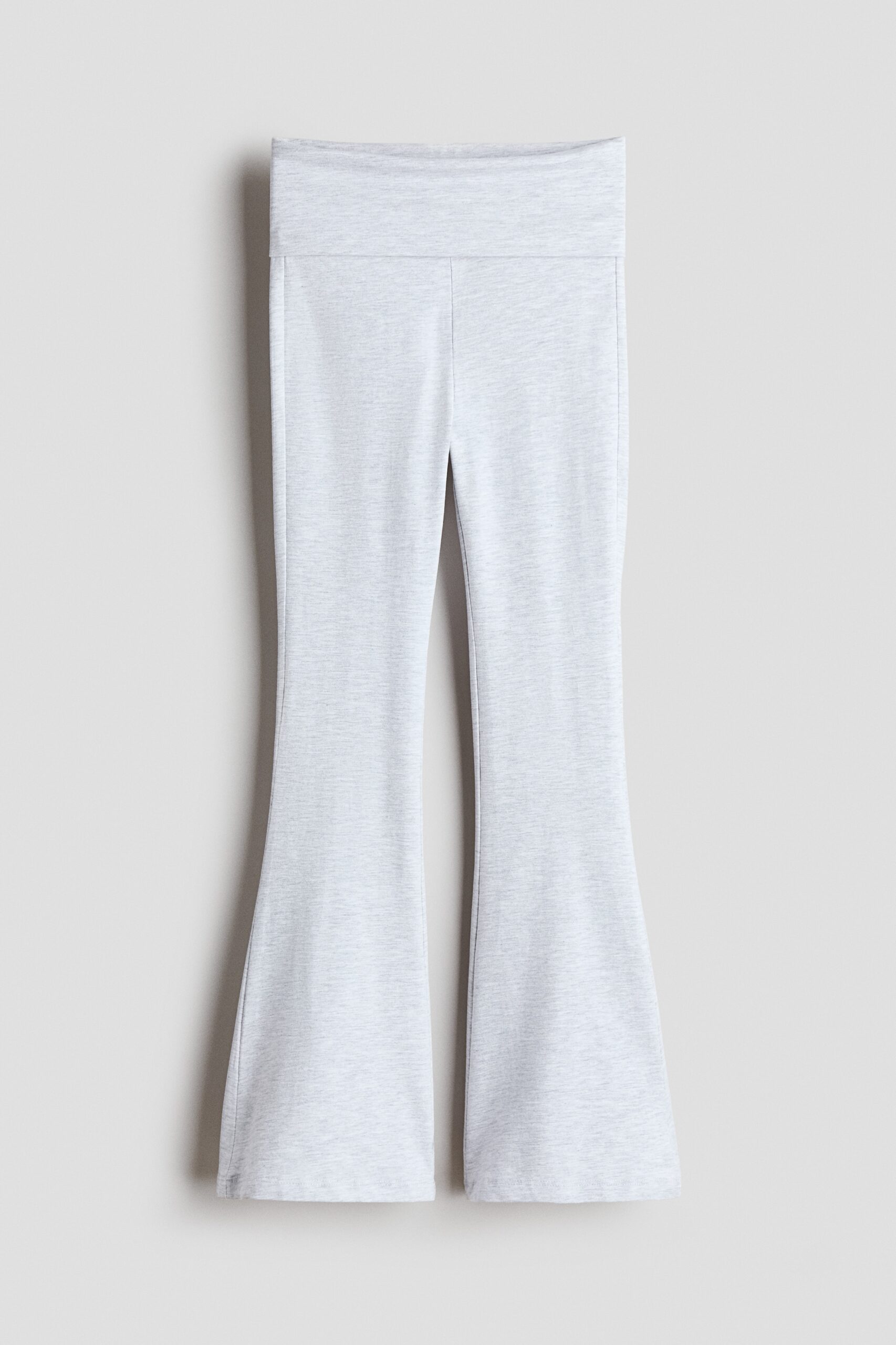 H & M - Flared legging met omgeslagen boord - Lichtgrijs Gemêleerd