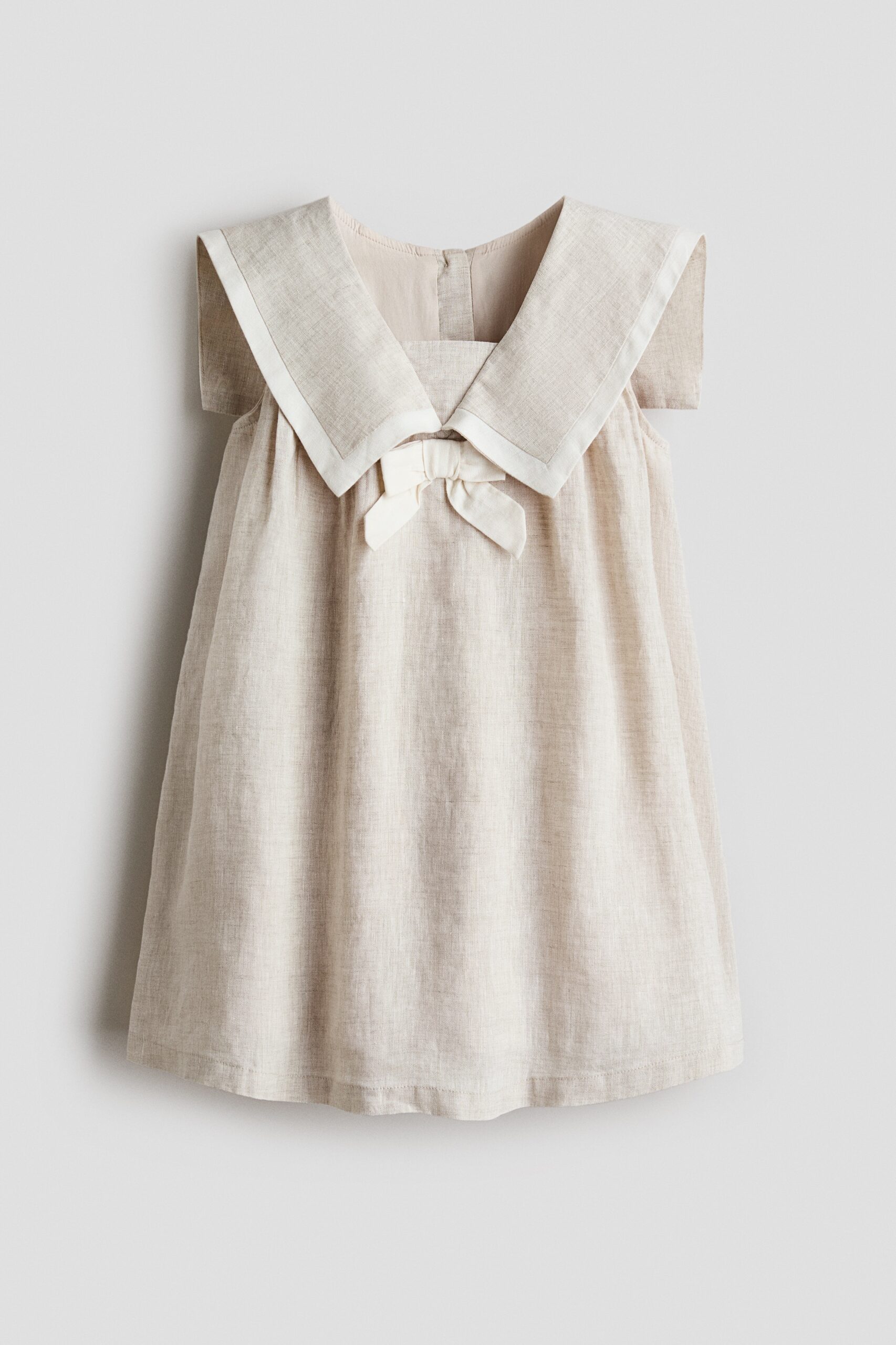 H & M - Linnen matrozenjurk - Lichtbeige