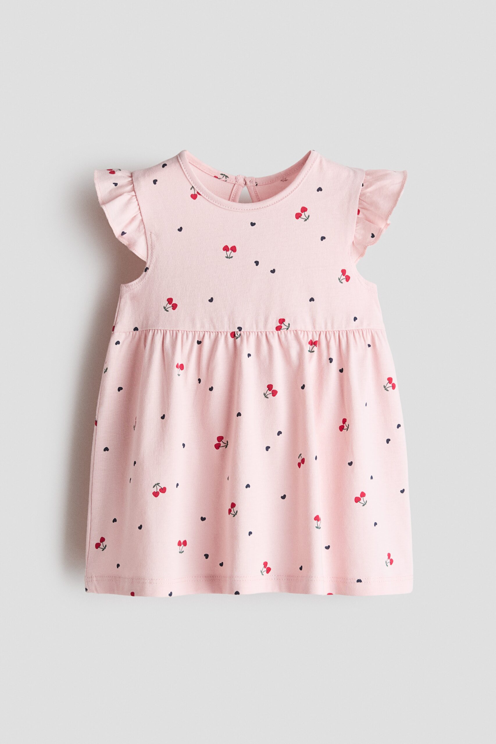 H & M - Katoenen jurk - Lichtroze/Kersen