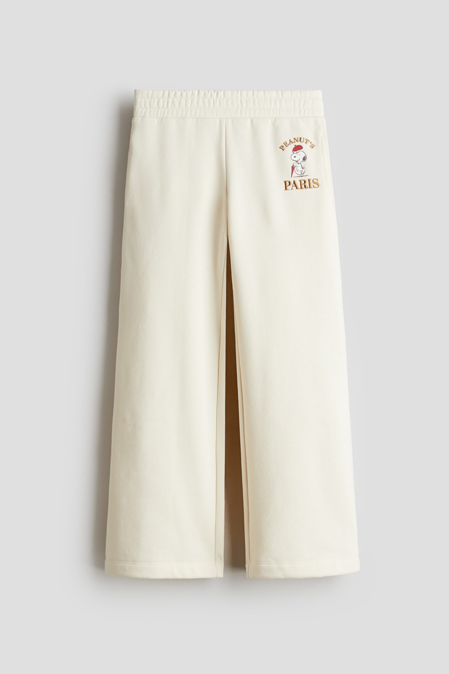 H & M - Joggers met geruwde binnenkant - Roomwit/Snoopy