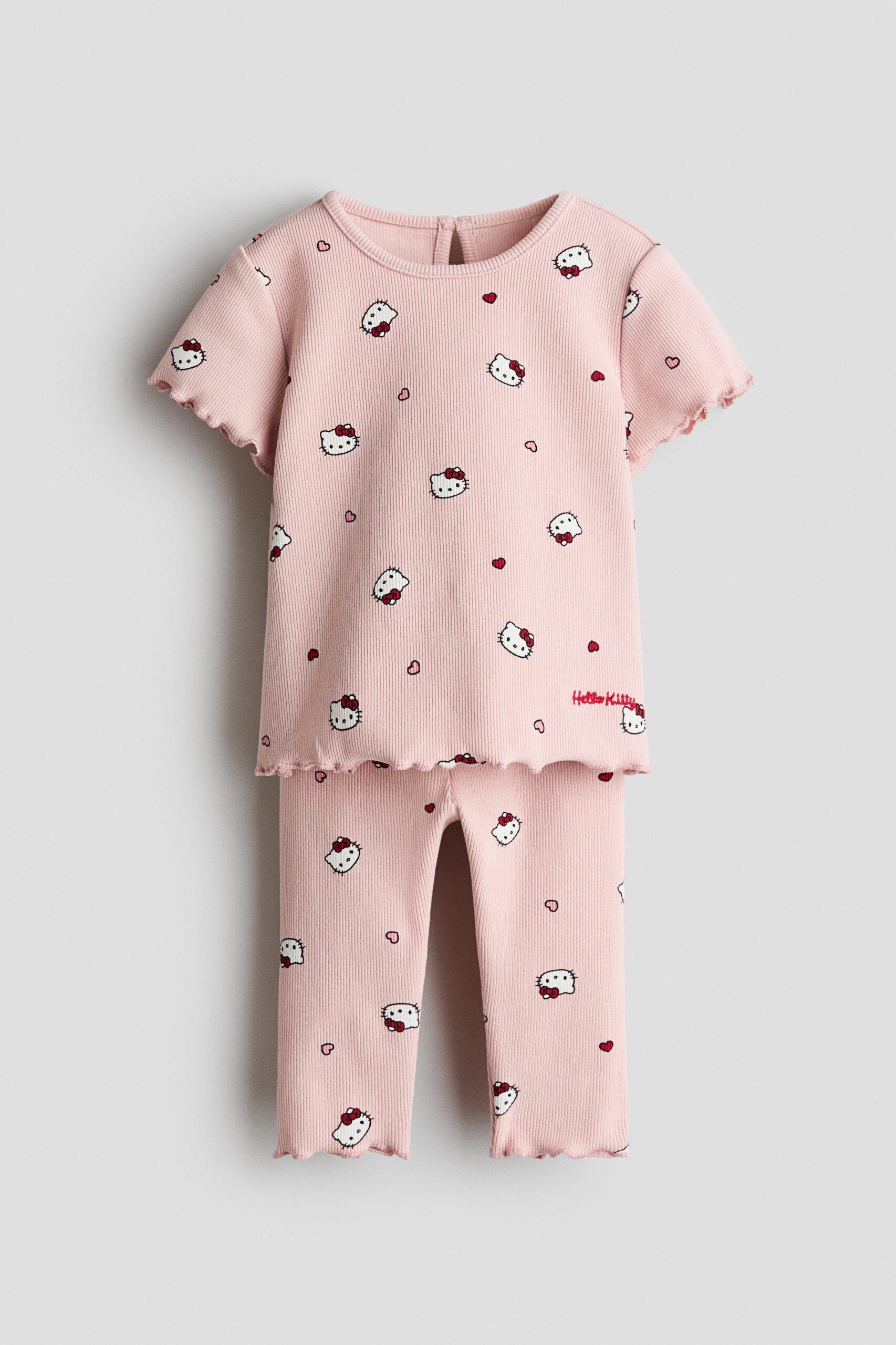H & M - Tweedelige katoenen set met print - Dusty Lichtroze/Hello Kitty