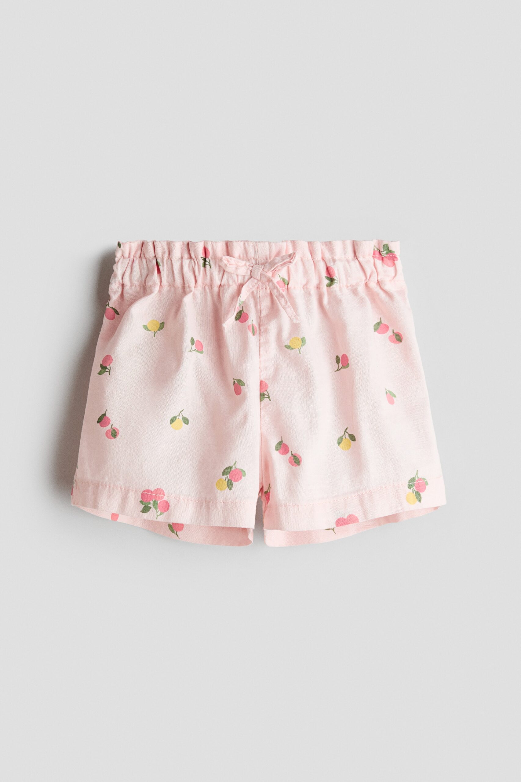 H & M - Paperbagshort - Lichtroze/Fruit