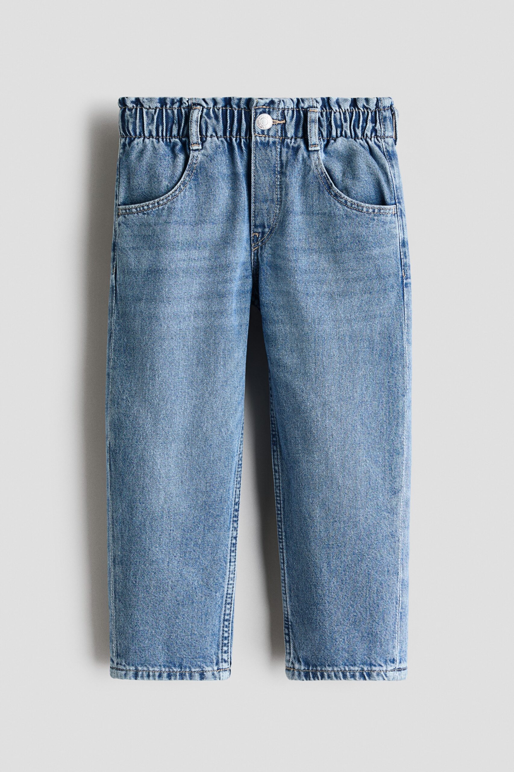 H & M - Paperbagjeans - Relaxed Fit - Denimblauw