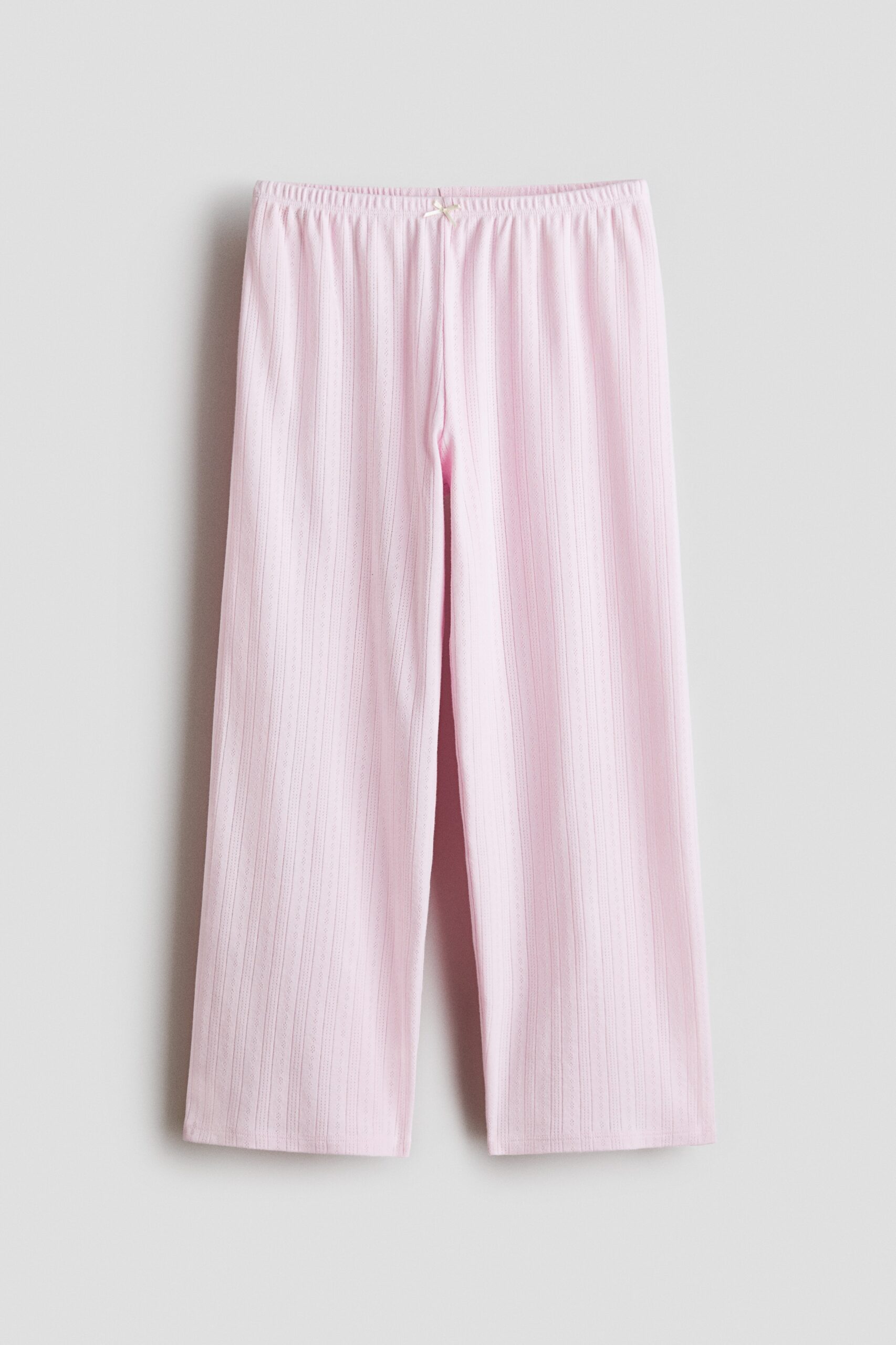 H & M - Pyjamabroek met pointelledessin - Lichtroze