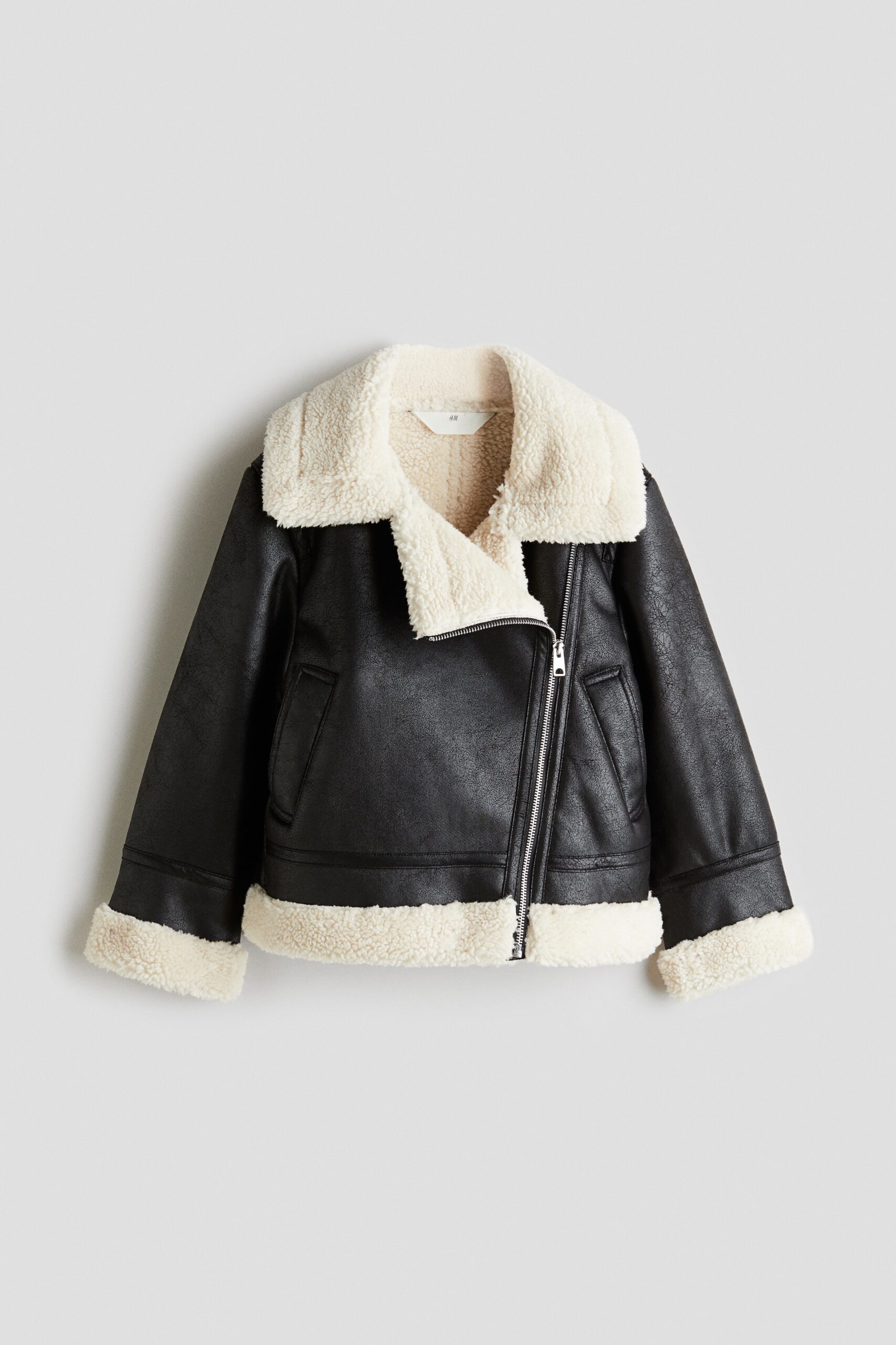 H & M - Jack in aviatorstijl - Zwart/Lichtbeige