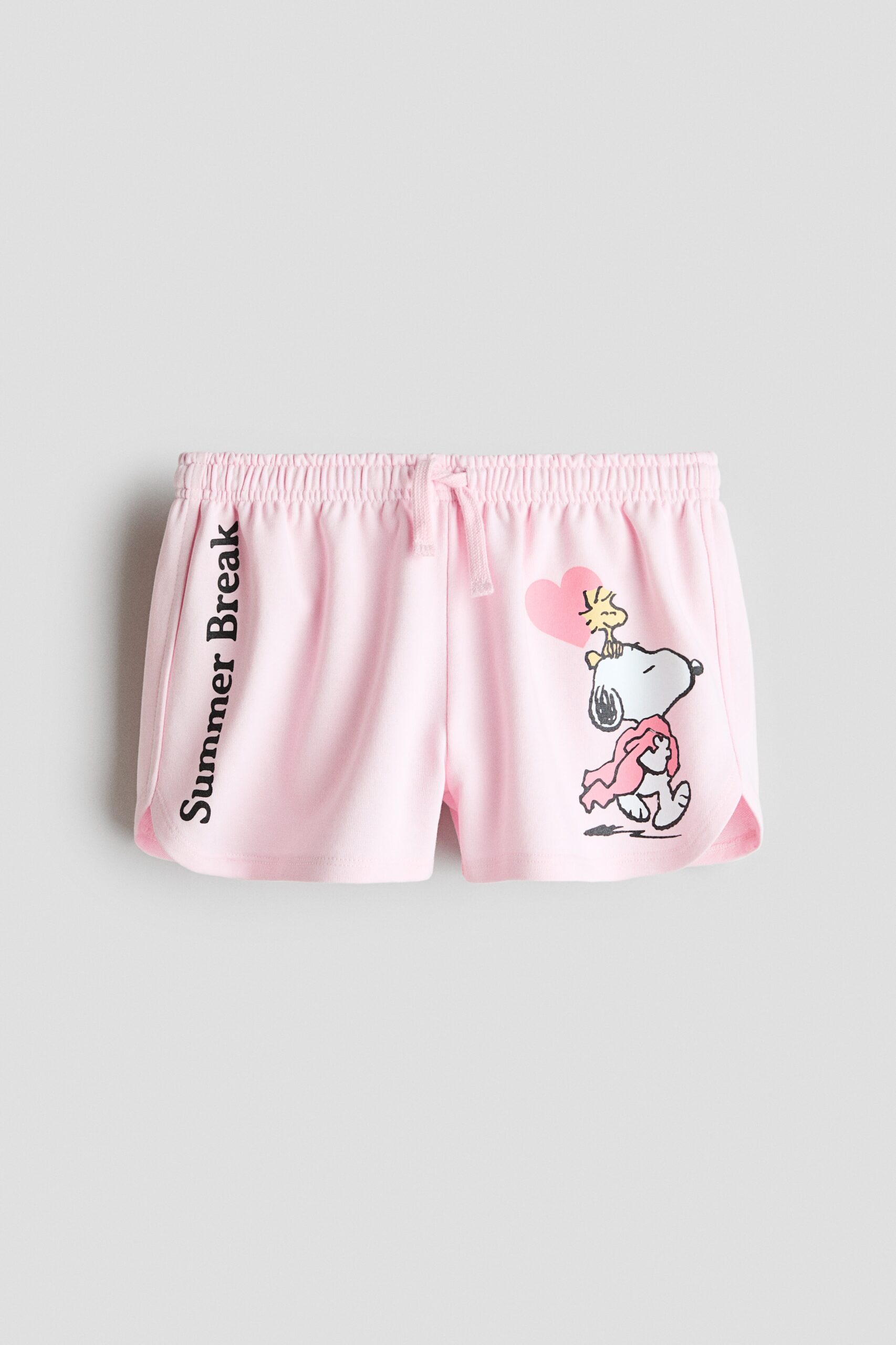 H & M - Tricot short met print - Lichtroze/Snoopy
