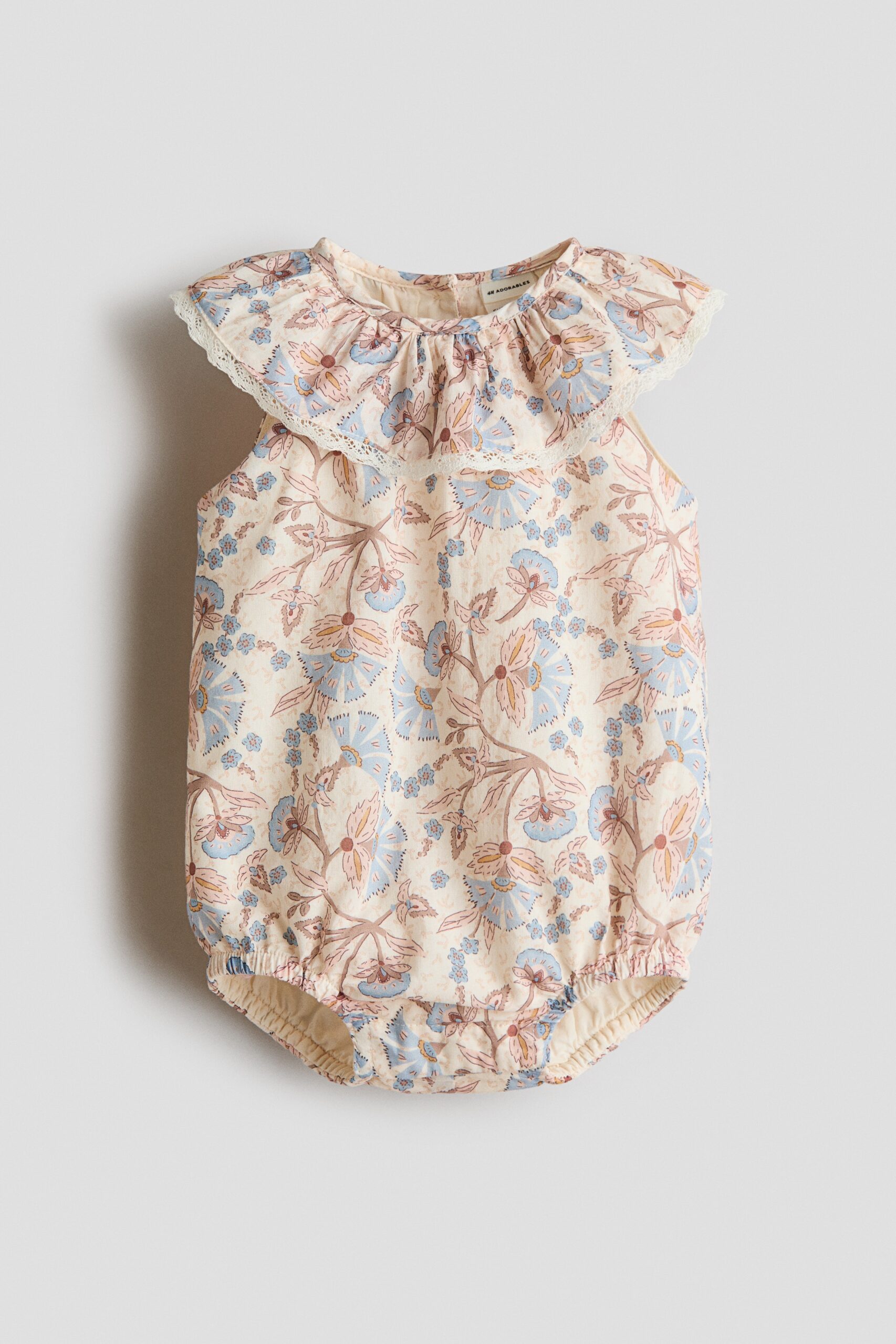 H & M - Boxpakje met broderie anglaise - Lichtbeige/Bloemen