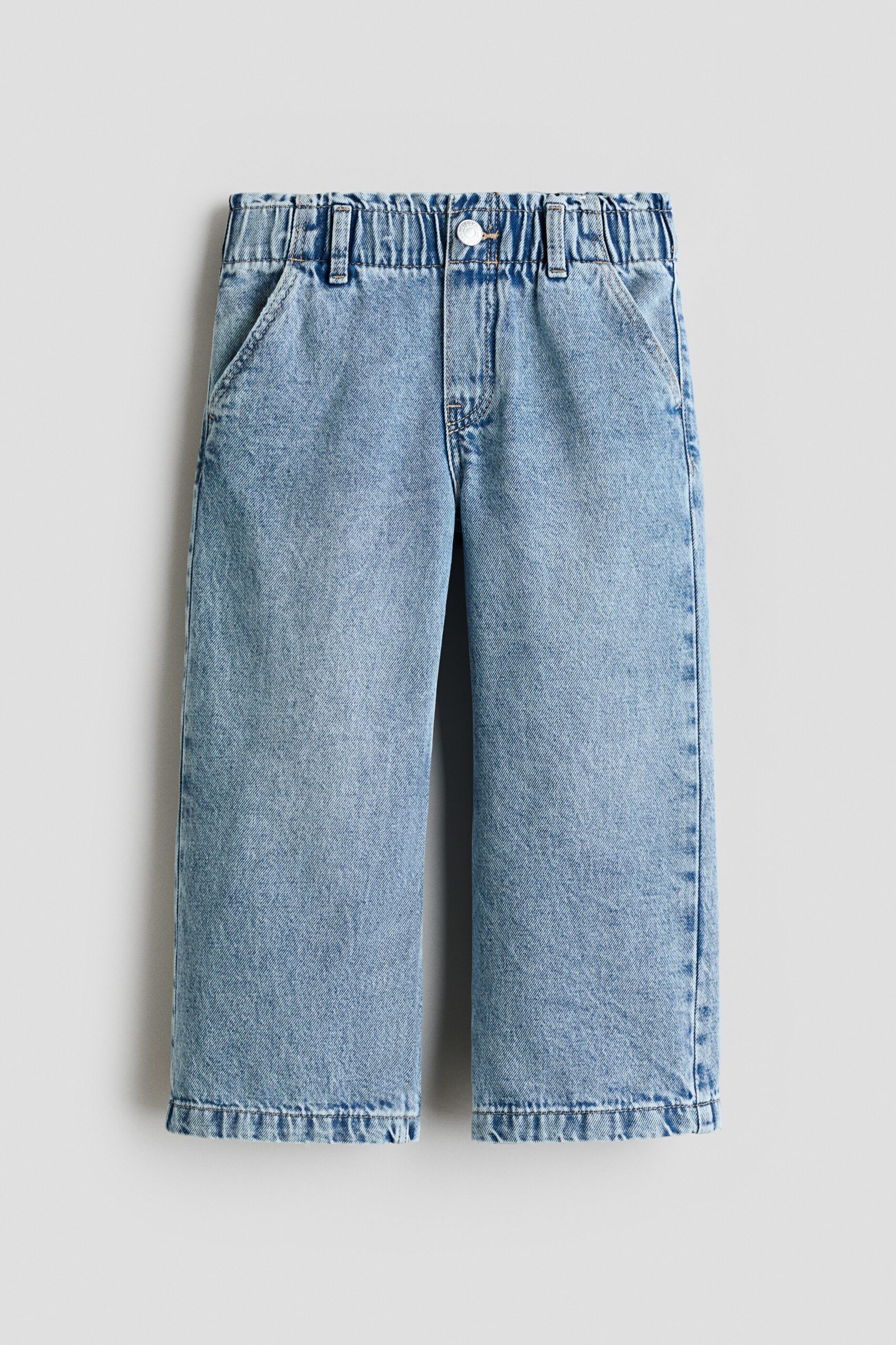 H & M - Wide Leg paperbagjeans - Denimblauw