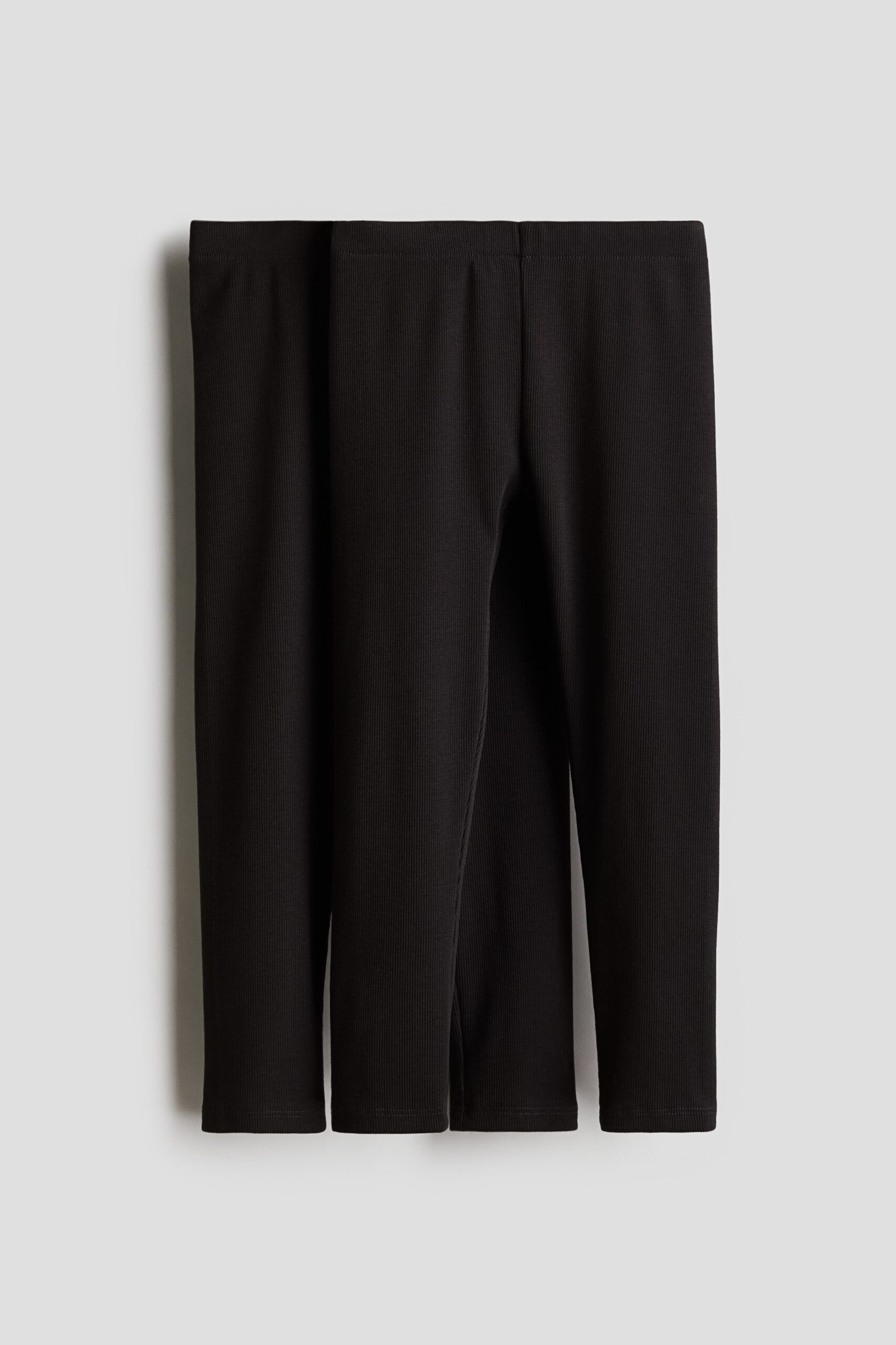 H & M - Set van 2 tricot leggings van pimakatoen - Zwart