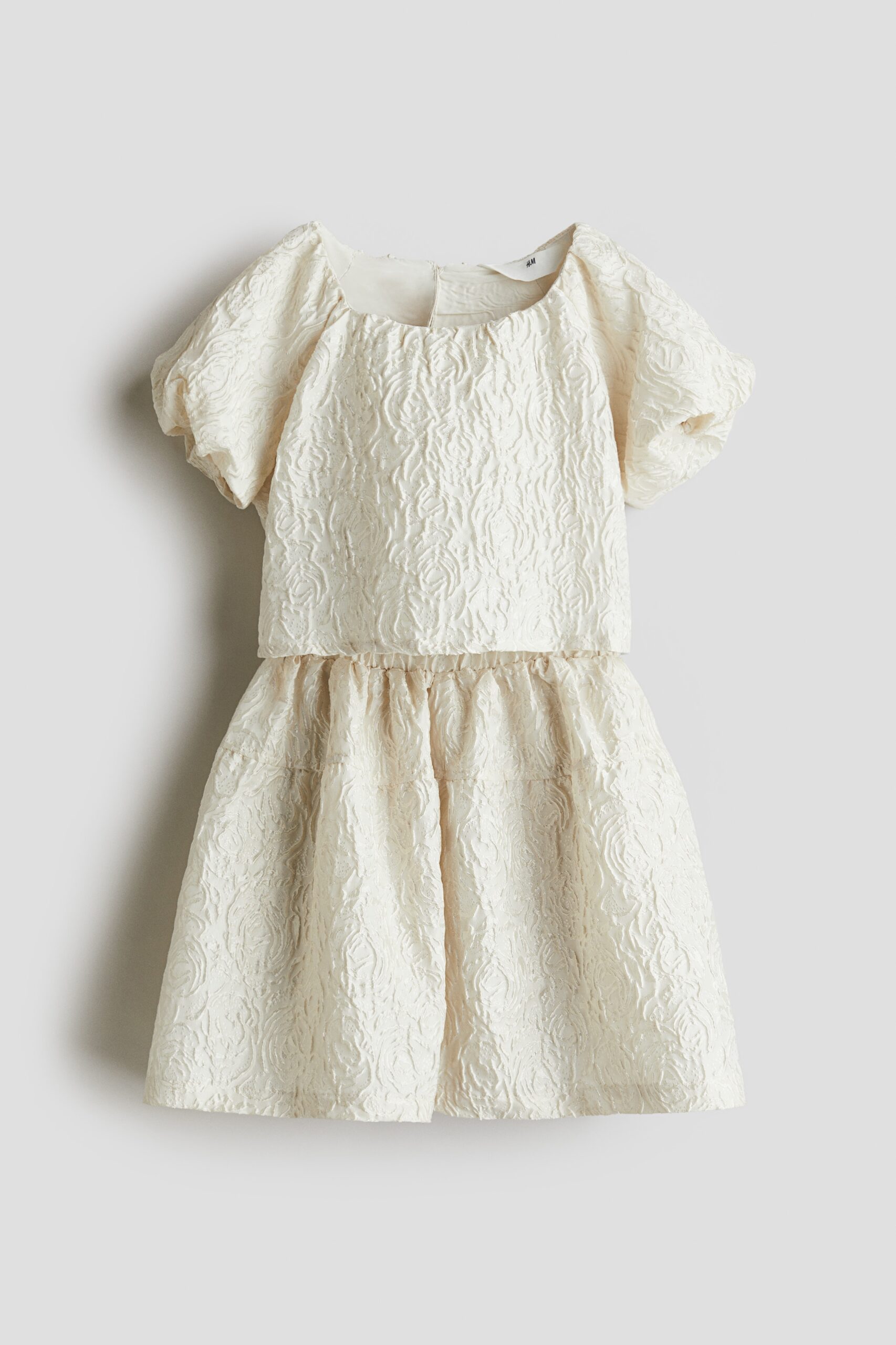 H & M - Tweedelige jacquardgeweven set - Wit