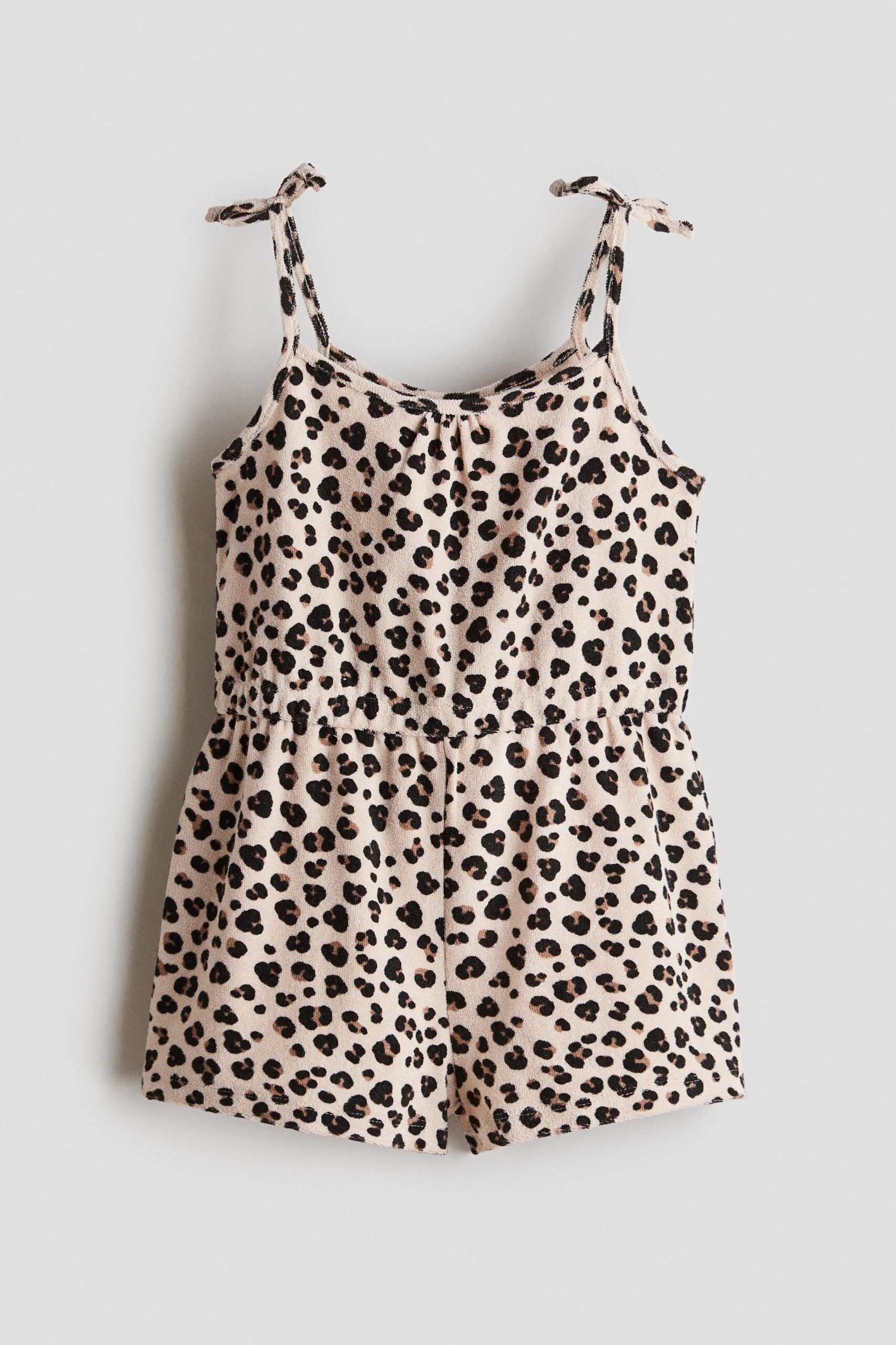 H & M - Badstof jumpsuit - Lichtbeige/Luipaarddessin