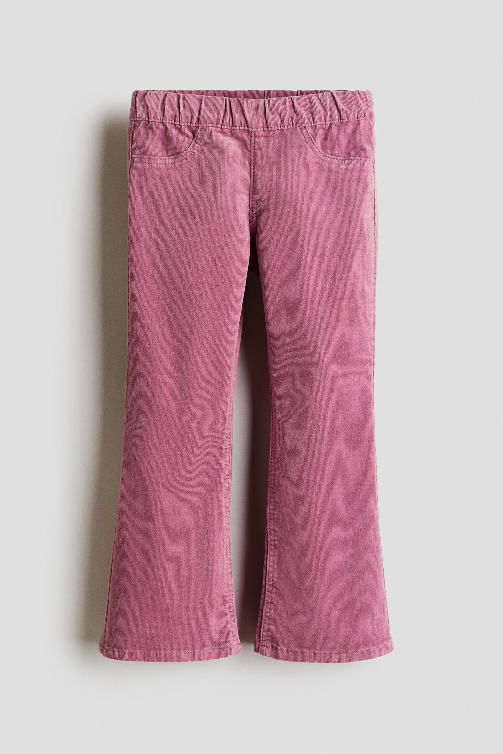 H & M - Flared tregging van corduroy - Roze
