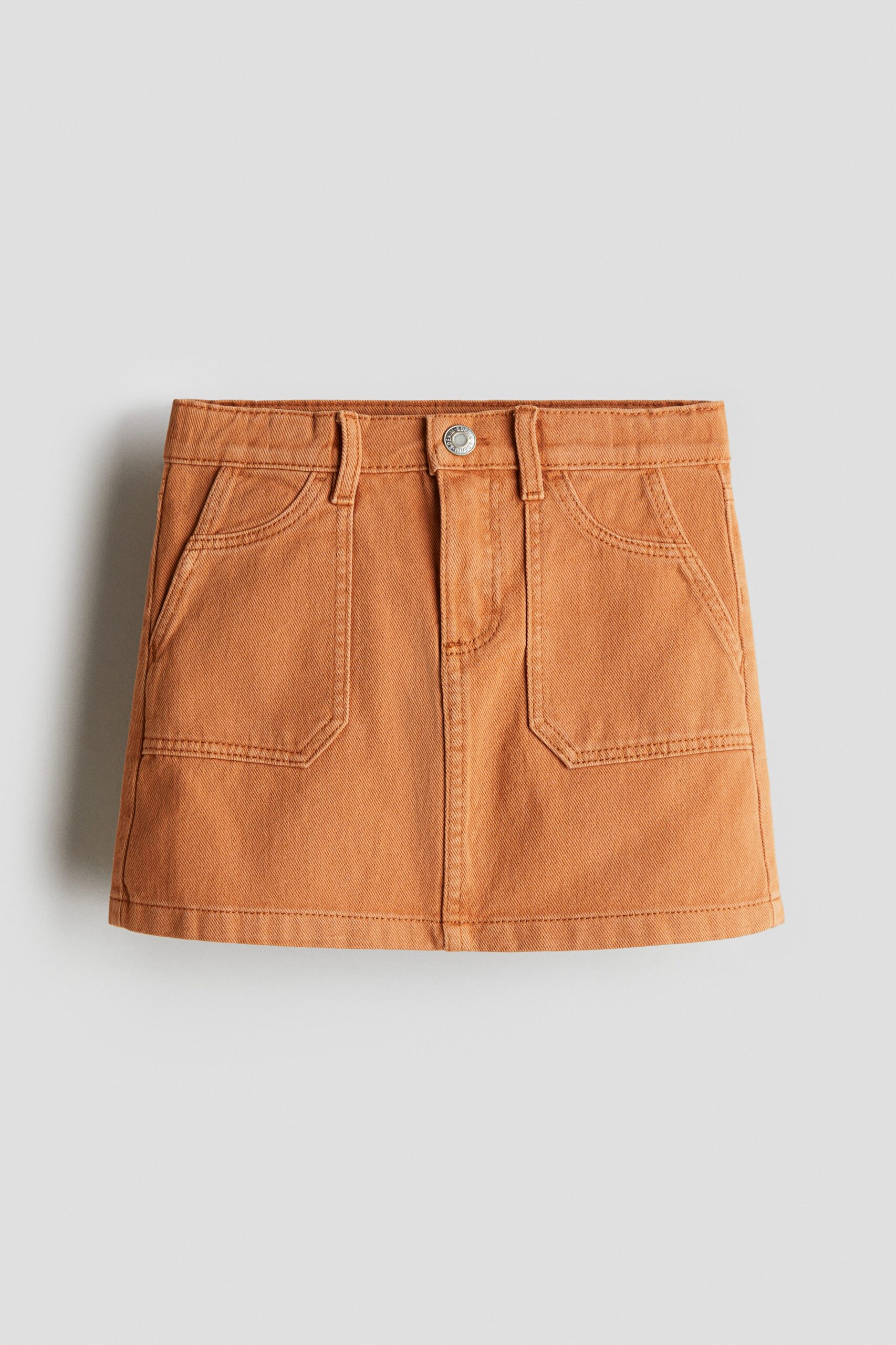 H & M - Rok van katoenen twill - Oranje