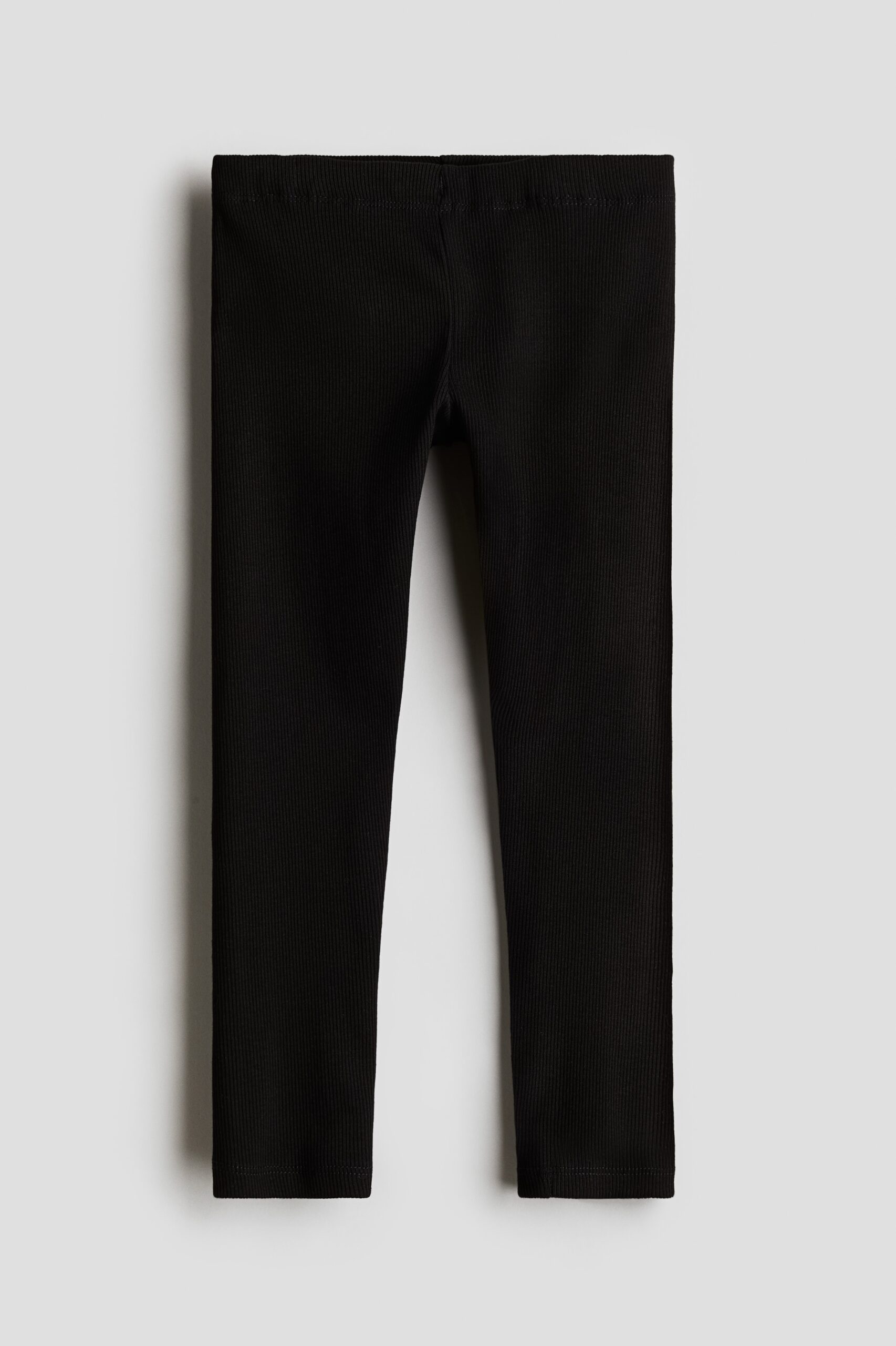 H & M - Legging van ribtricot - Zwart