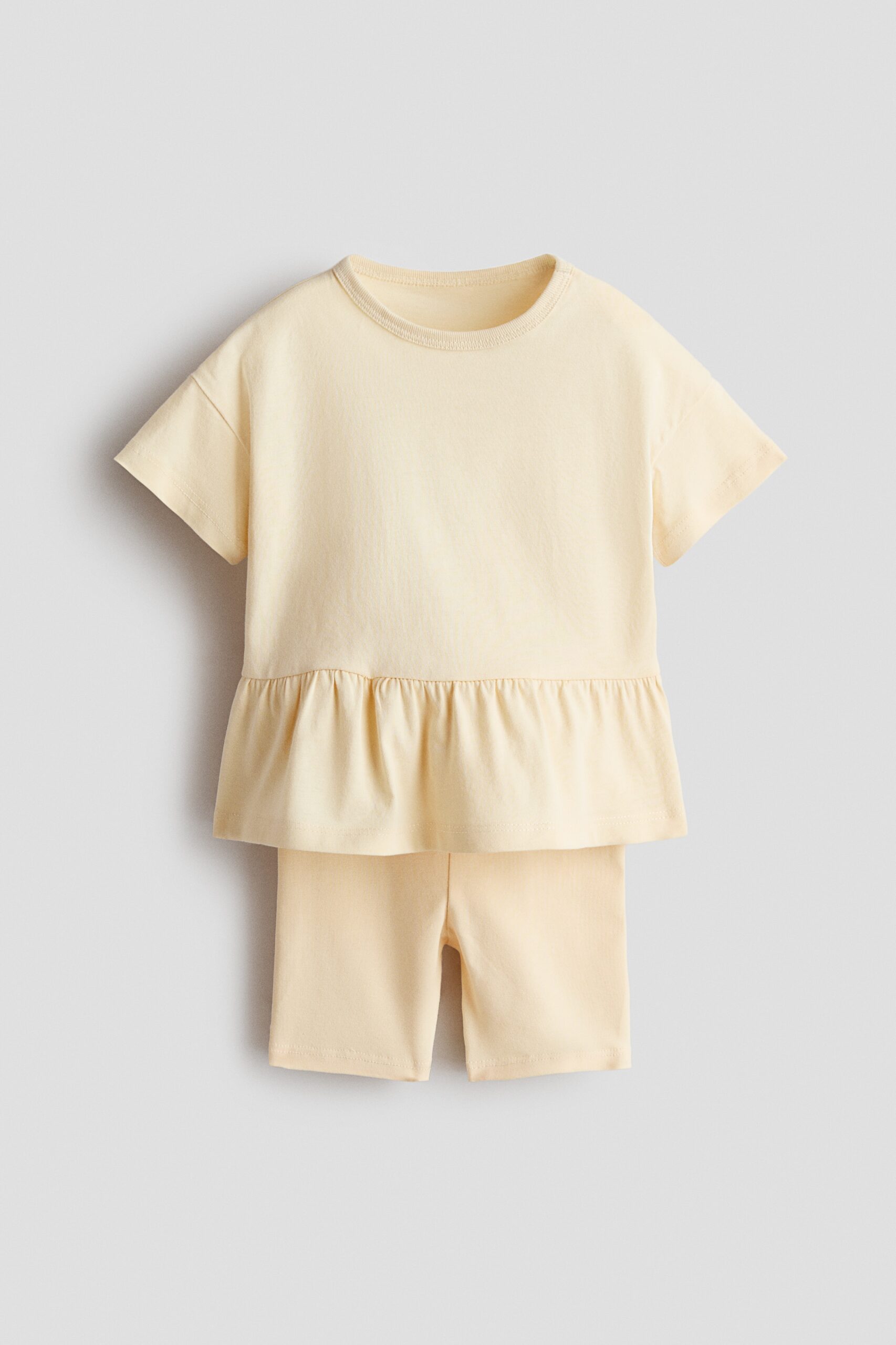 H & M - Tweedelige set - Top en short - Geel
