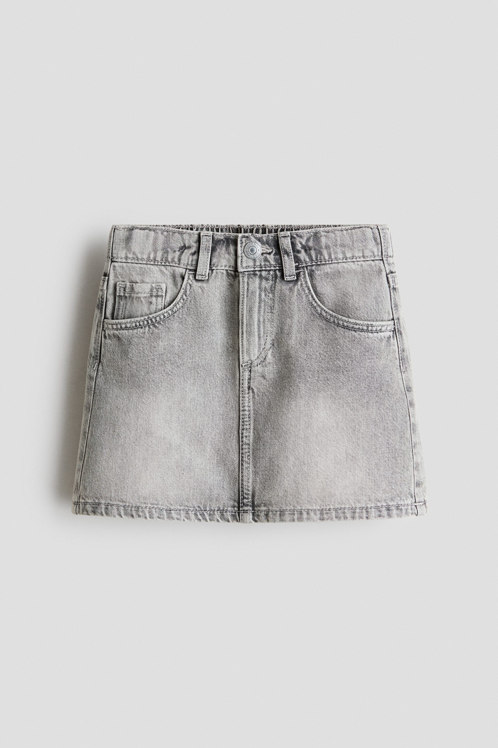H & M - Denim rok - Licht Denimgrijs