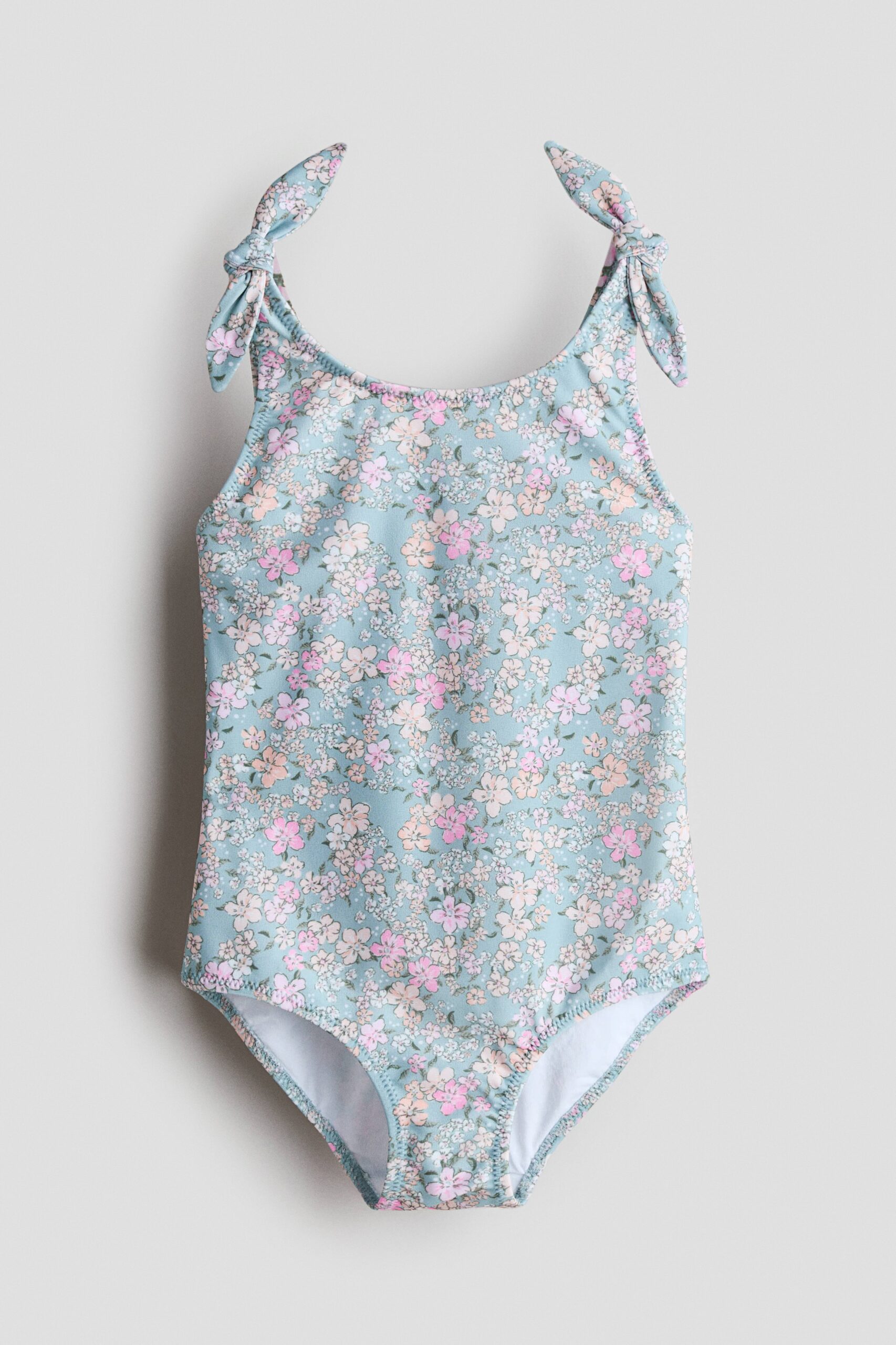 H & M - Badpak met print - Dusty Turkoois/Bloemen