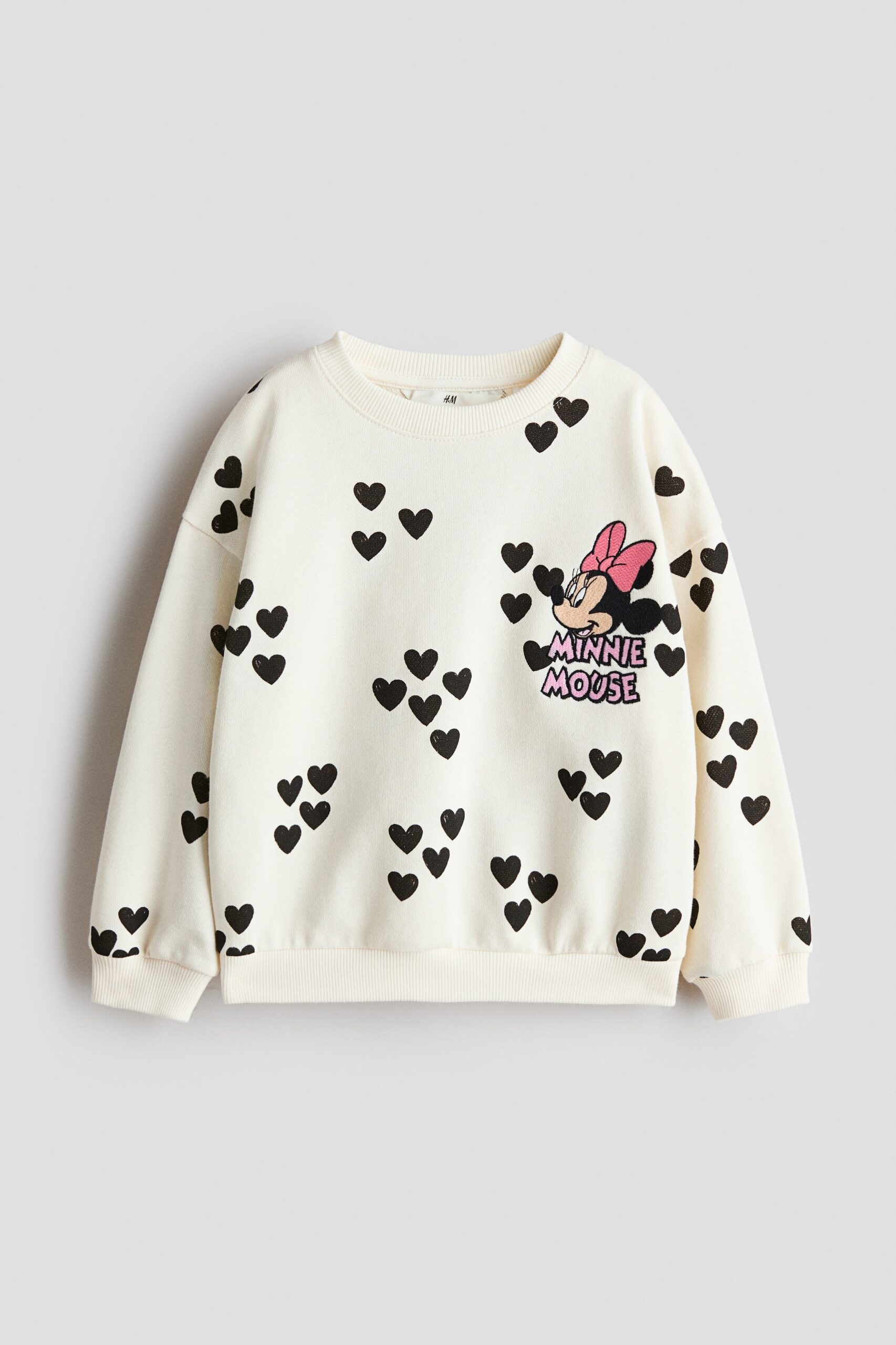 H & M - Sweater met motief - Roomwit/Minnie Mouse