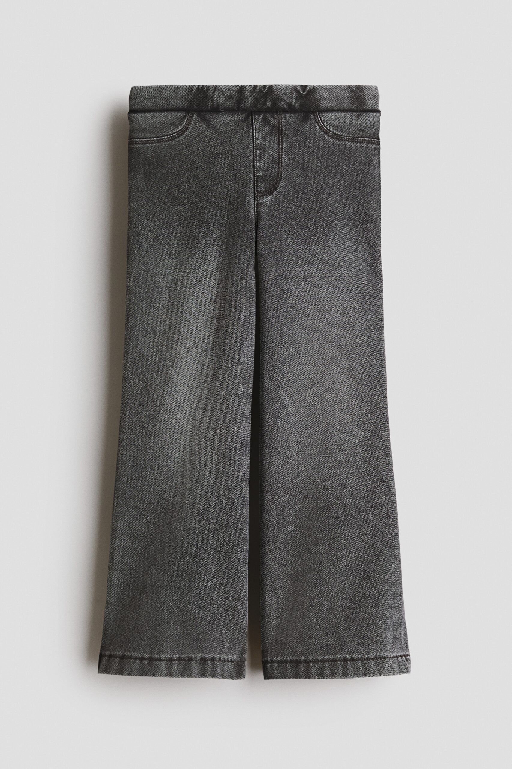 H & M - Wijde broek met denimlook - Denimgrijs