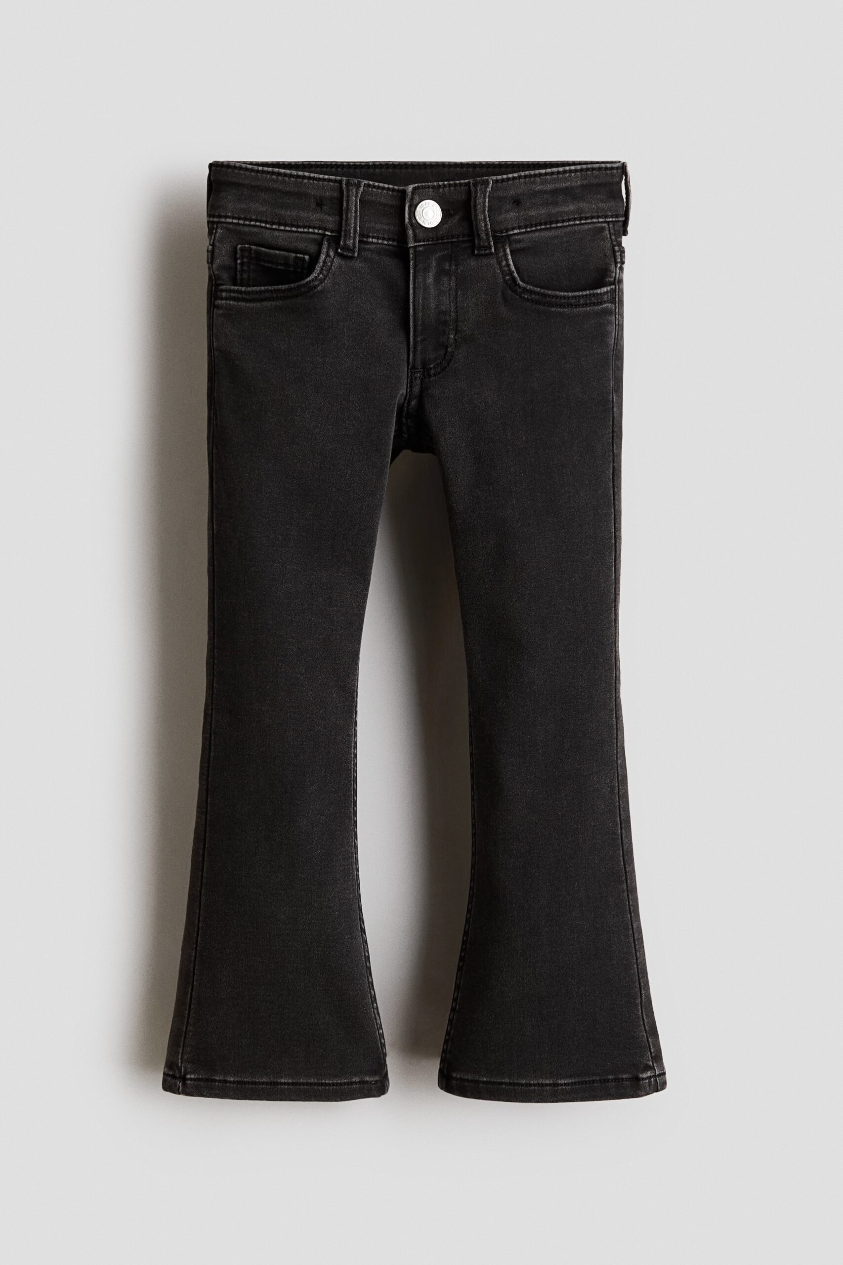 H & M - Super Soft Flared Leg Jeans - Denimzwart