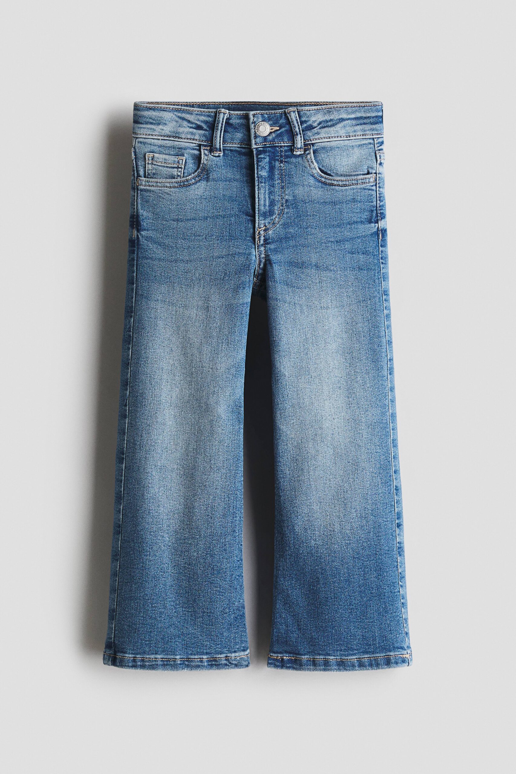 H & M - Superstretch Wide Leg Jeans - Denimblauw